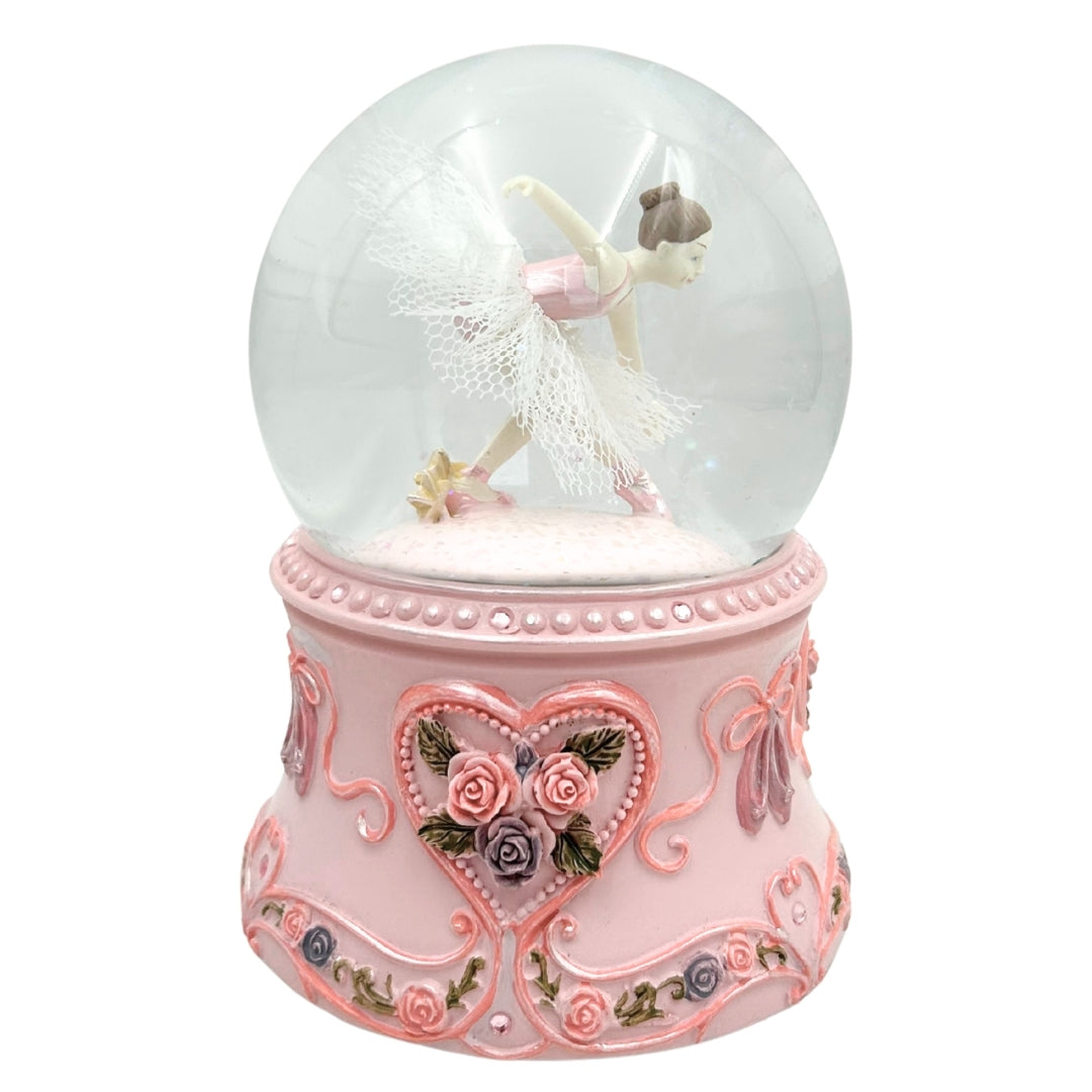 Cutie muzicală cu balerină dansatoare într-un glob de sticlă 15cm – MG-963