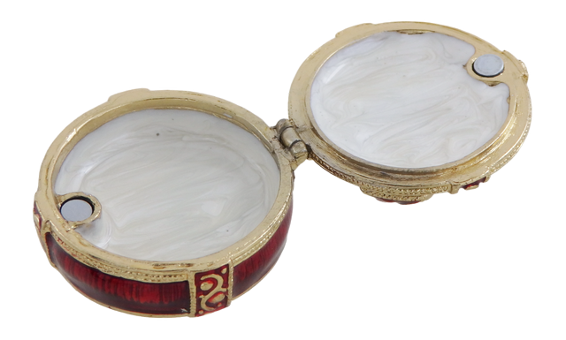 Cutiuță metalică de cadou exclusivistă, cu cristale - B0118-08
