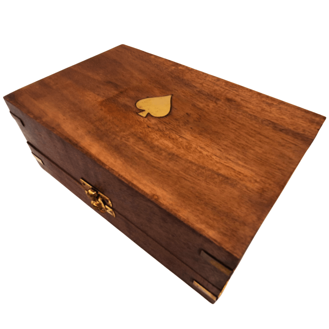 Elegant Poker Set in a Wooden Box – 100 Chips - DNU-102