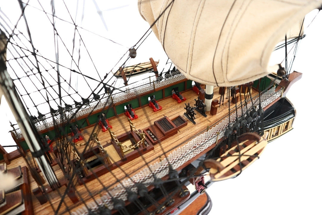 Exclusive Large 100cm USS Constitution sailing ship model with the option of personalization by engraving