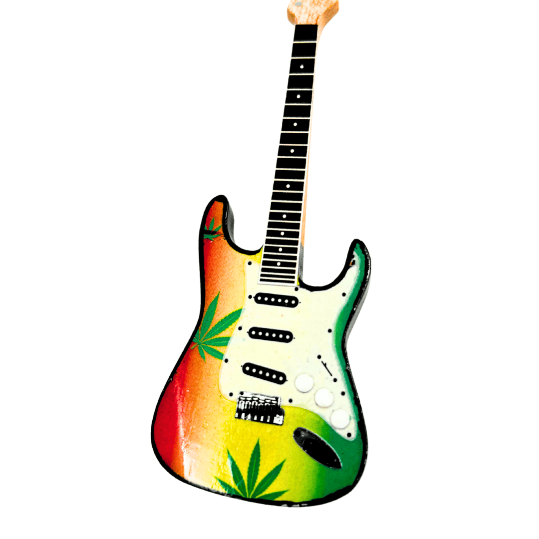 Přívěsek na klíče kytara ve stylu Bob Marley reggae gadget - EGK-0641