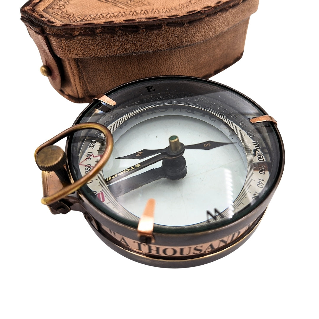 Magnetic Compass - Map Reader in Leather Case – Retro Gadget - NC2929