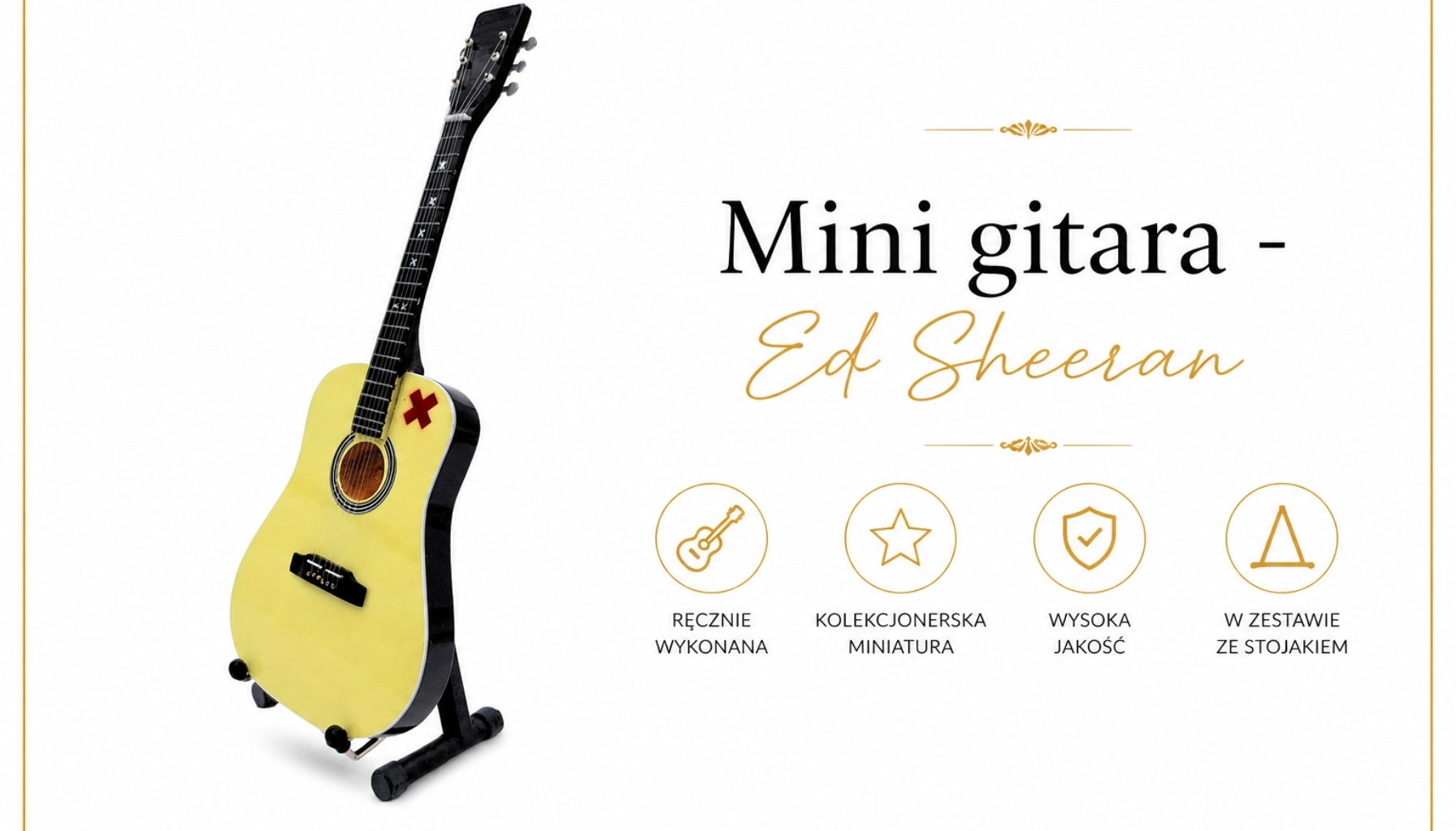 Mini kytara - Ed Sheeran 27,5 cm - MGT-7894