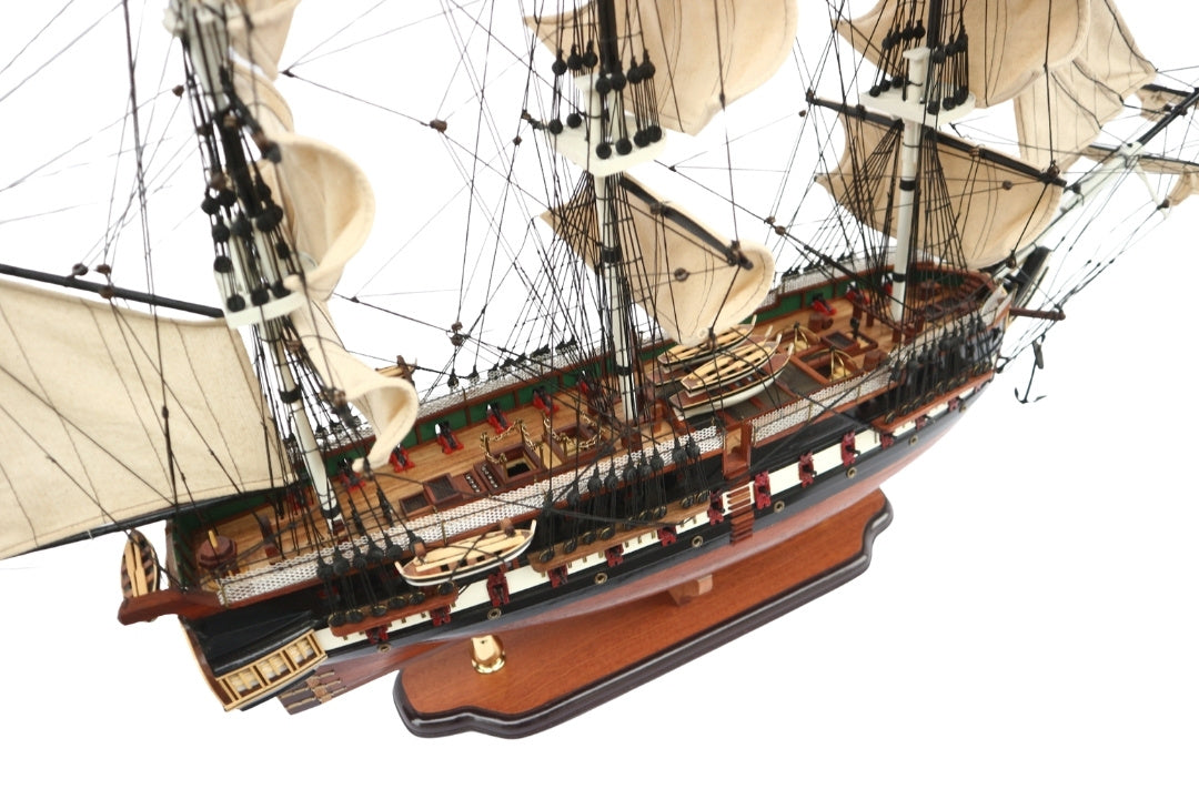 Exclusive Large 100cm USS Constitution sailing ship model with the option of personalization by engraving