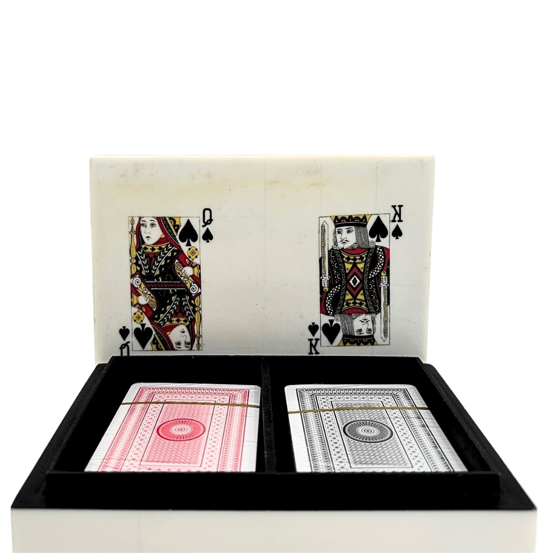 Two Decks of Cards in a Resin Box - Elegant Gift for a Player - G1220A