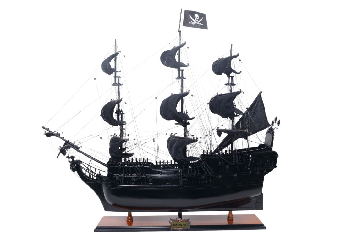 Black Pearl pirate ship model - Length 89cm - BP80R