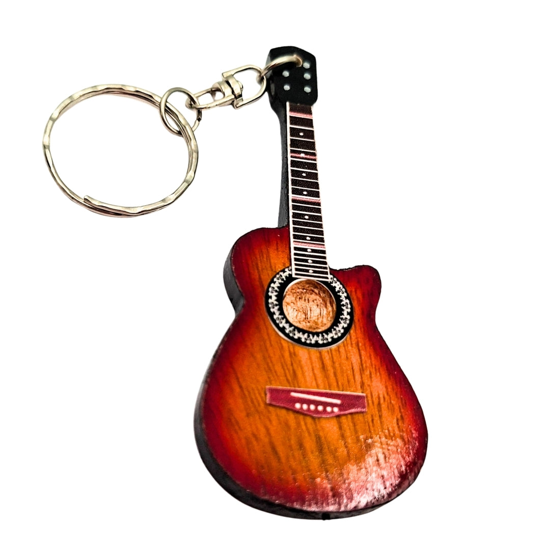 Wooden Acoustic Guitar Keychain - Gift for a Musician – SGK-0413