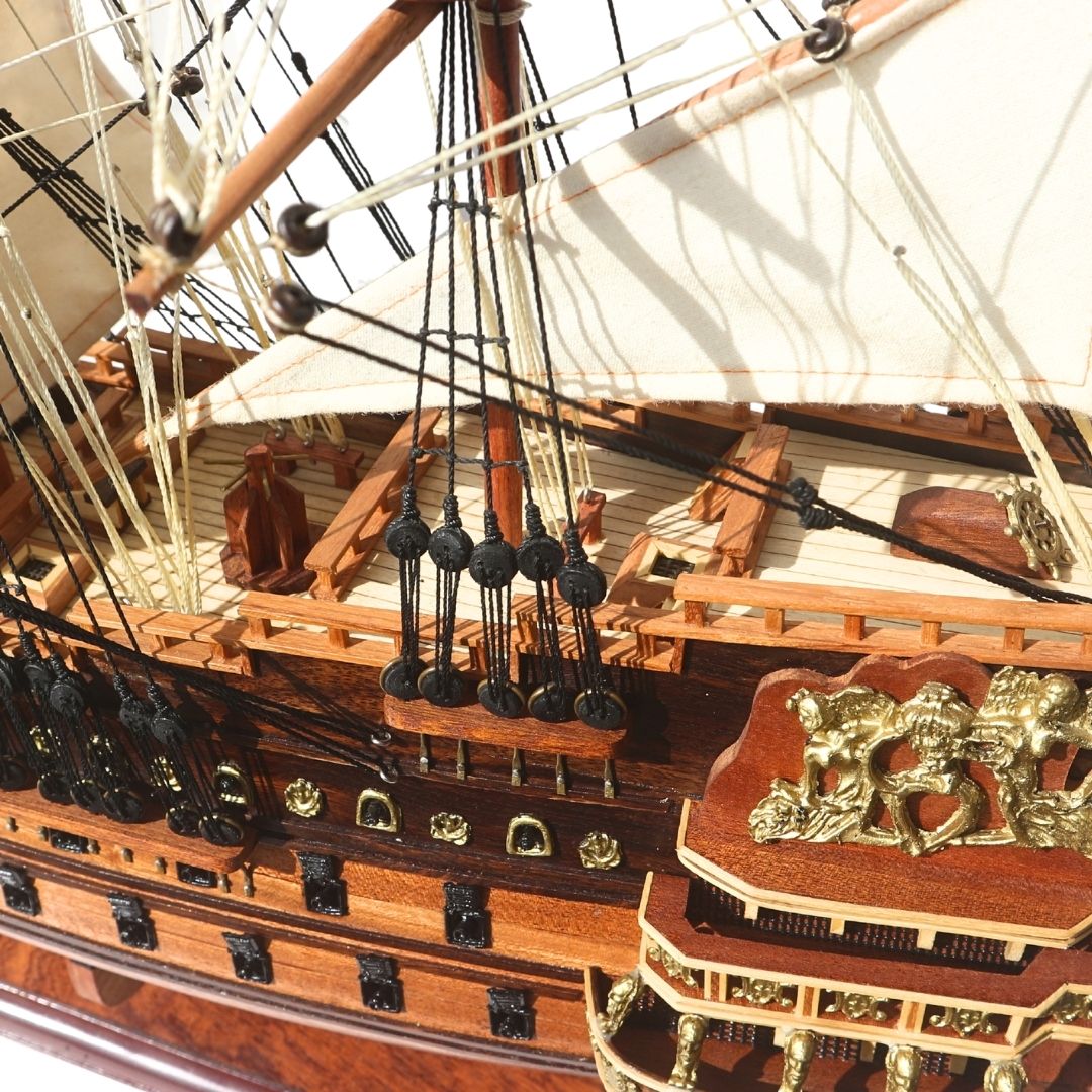 Luxury 65cm Soleil Royal sailing ship model - SOL6, with the option of personalization by engraving