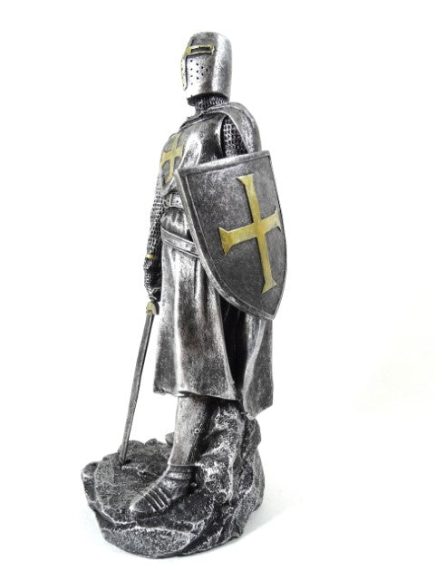 Figurină de cavaler cruciat 30cm cu gravură
