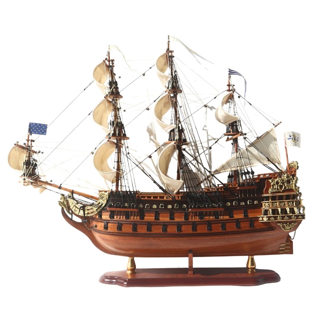 Luxury 65cm Soleil Royal sailing ship model - SOL6, with the option of personalization by engraving