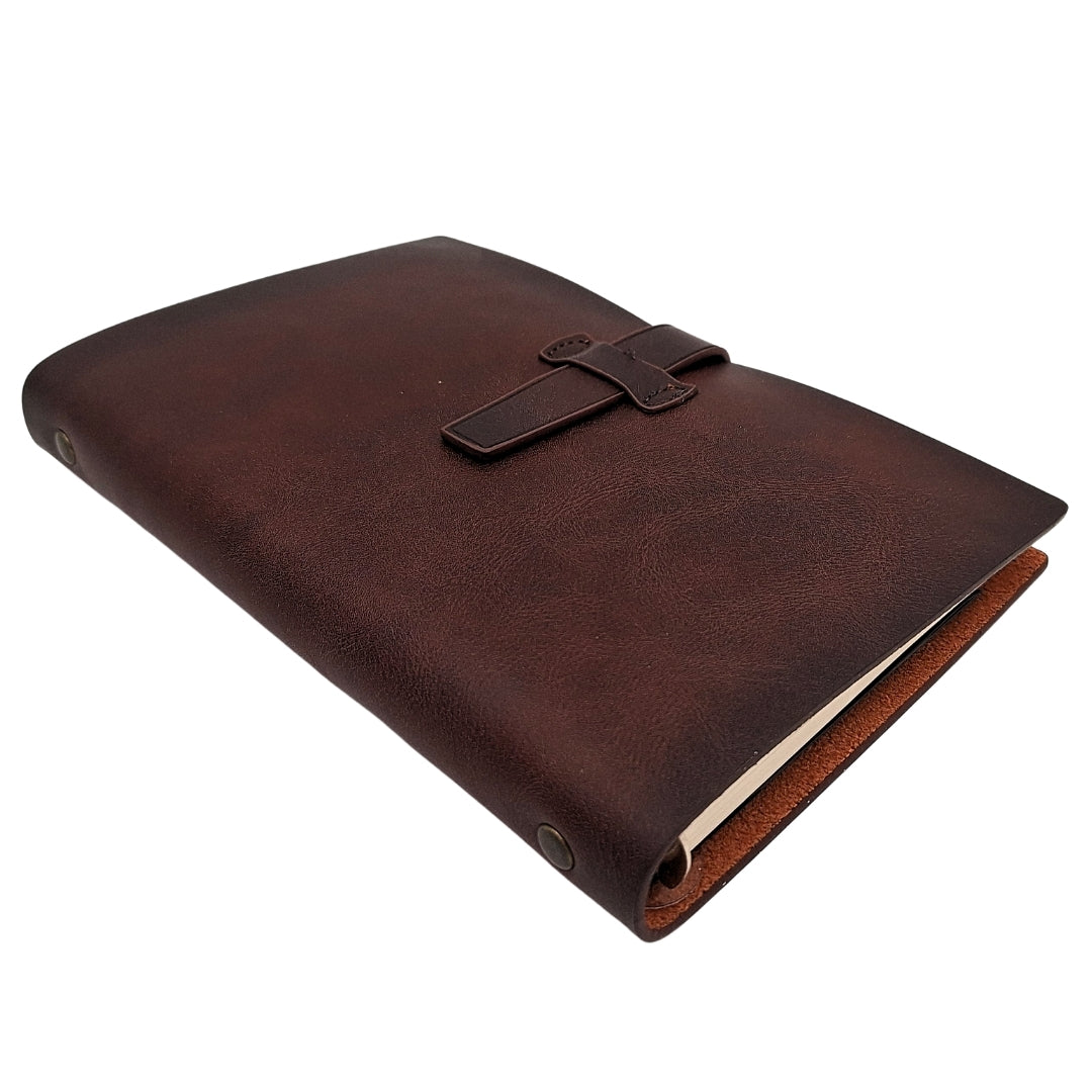 Elegantní kožený zápisník A6 retro vintage se zapínáním – památník – EE3