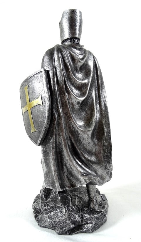 Figurină de cavaler cruciat 30cm cu gravură