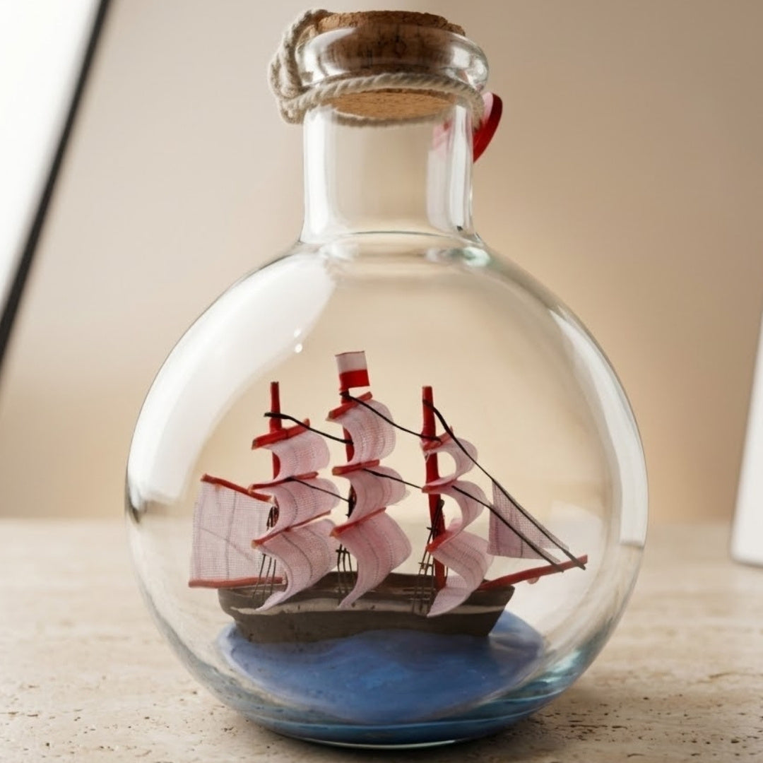 Ship in a Bottle Rafandynka – Nautical Decoration – MA2012