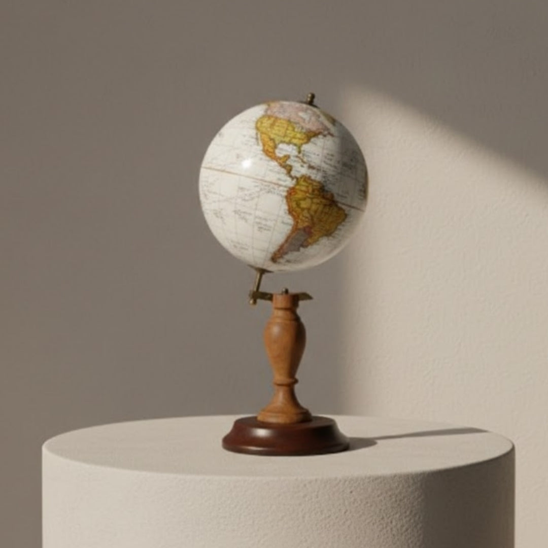 Elegantní dekorativní glóbus na dřevěném podstavci - World GLB-0096B