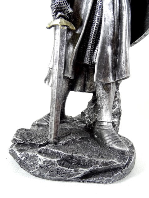Figurină de cavaler cruciat 30cm cu gravură