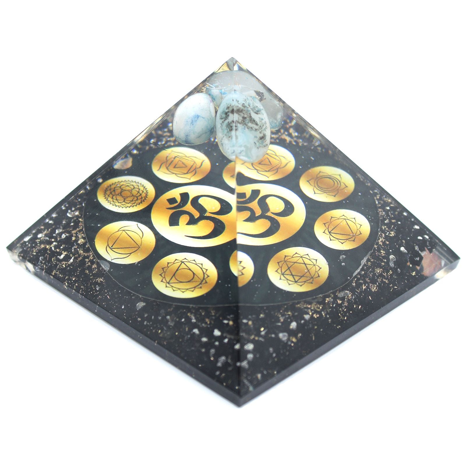 Orgonite Pyramid Midnight Om Chakra