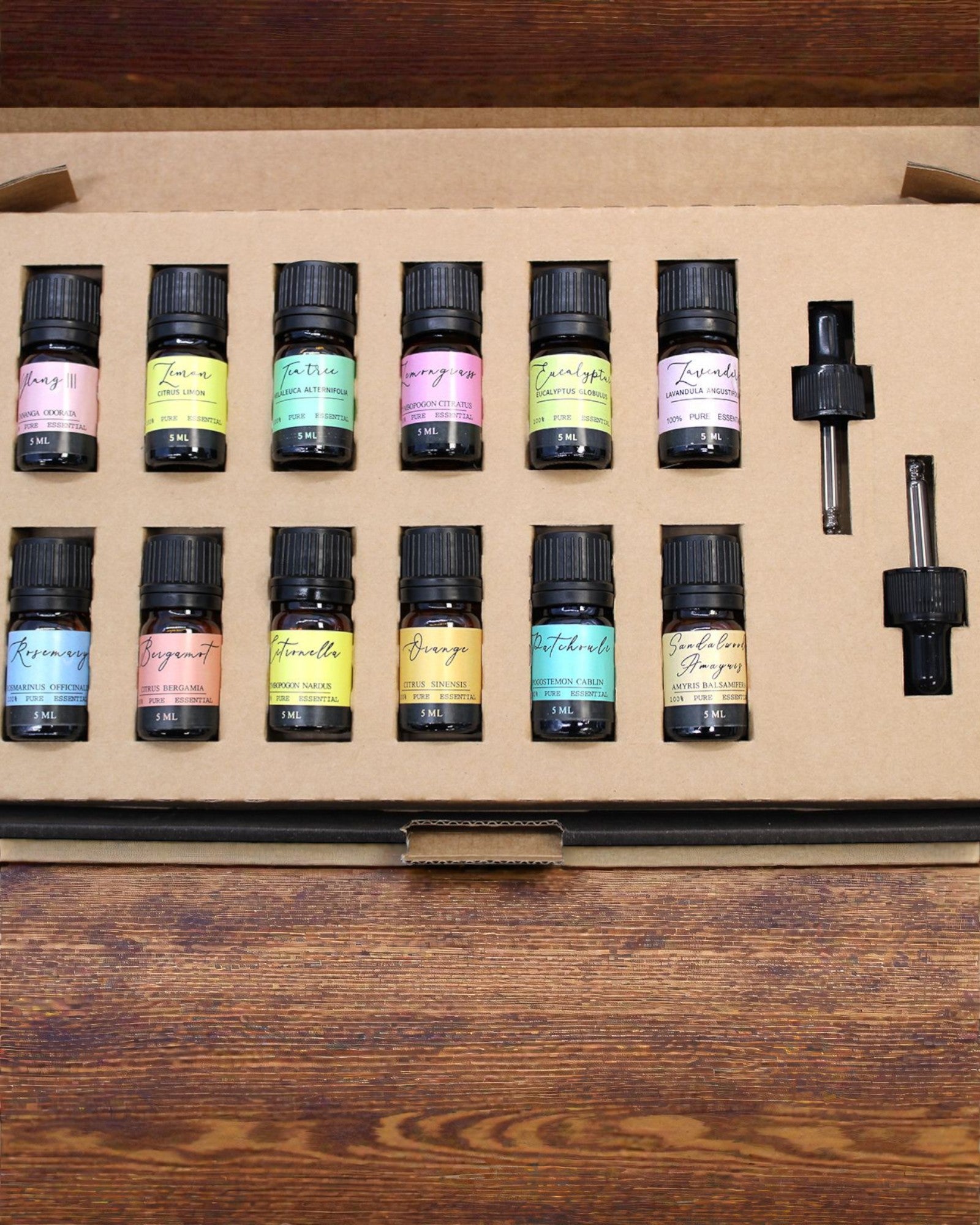 Essence of the World – Luxury Set of 12 Most Popular Essential Oils 5 ml with Droppers