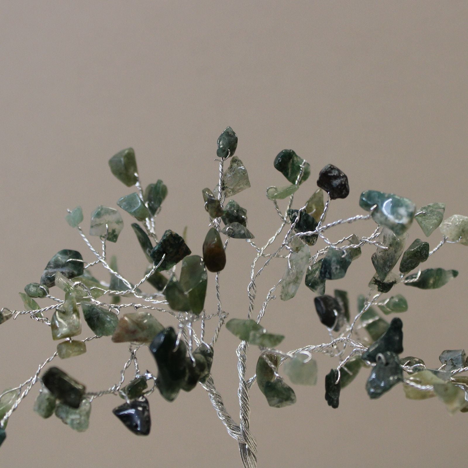 Lucky Tree with Orgonite Base with 80 Moss Agate Stones