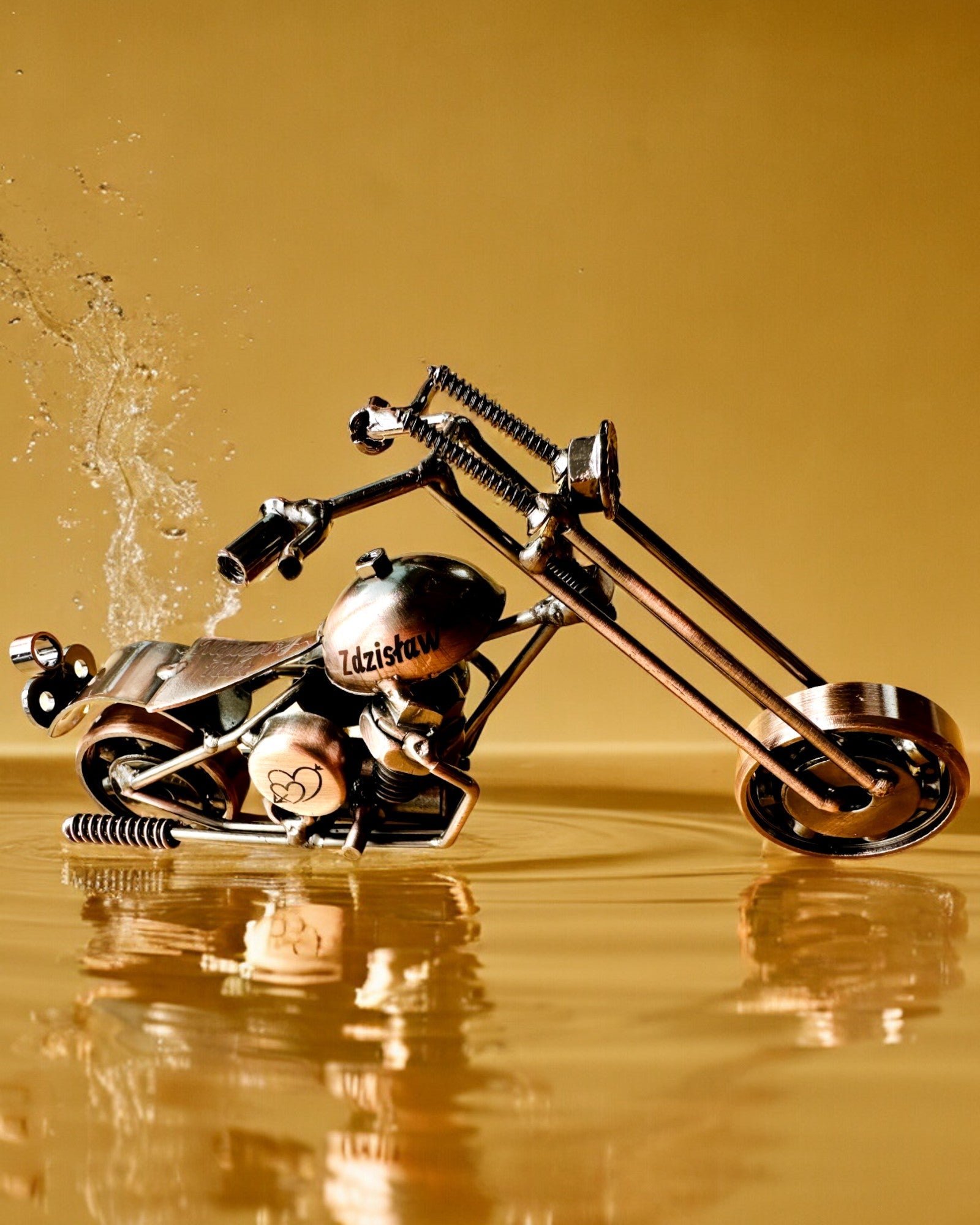 Ручна Модель Мотоцикла з заліза, Chopper, персоналізація, гравірування на подарунок