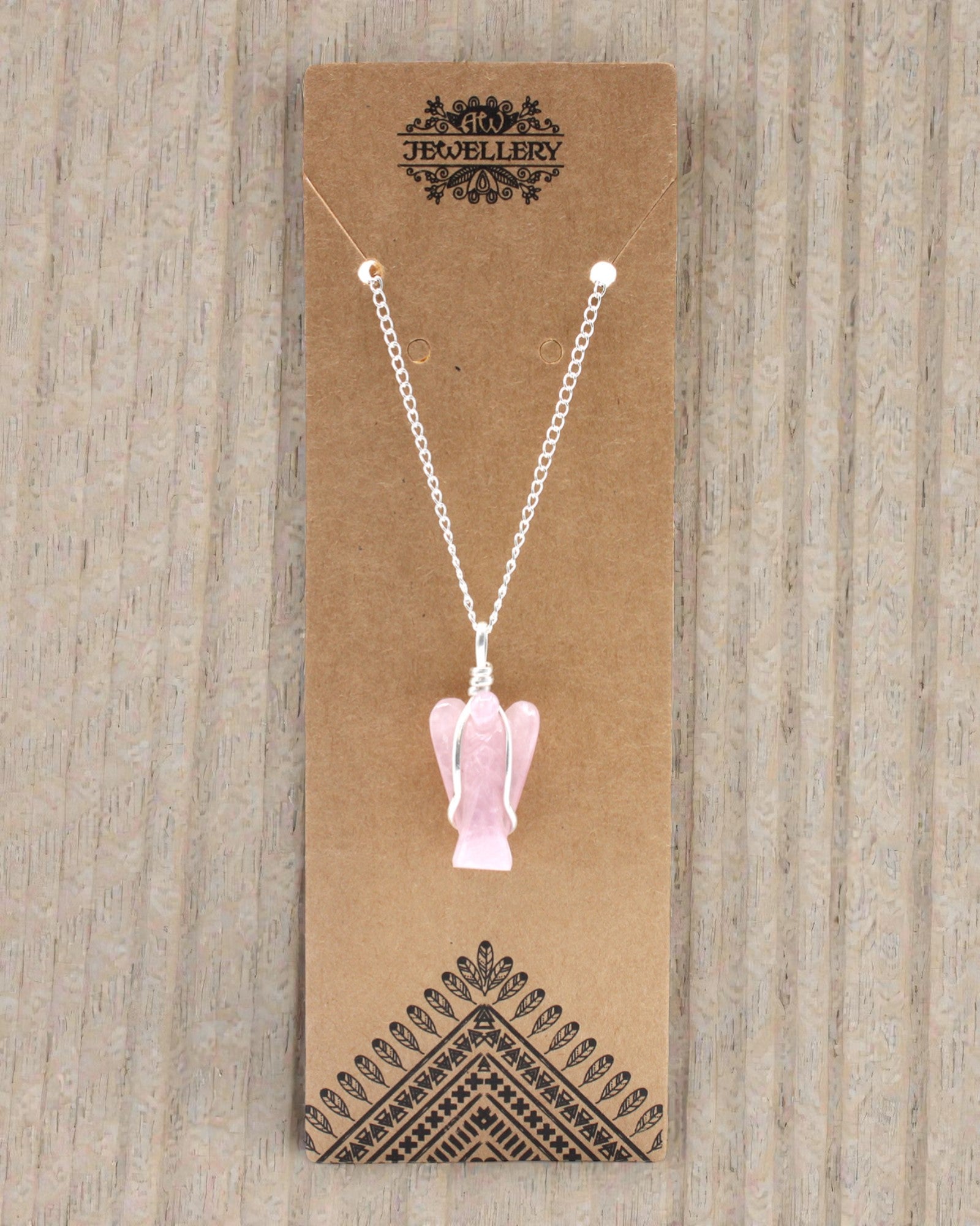 Guardian Spirit – Guardian Angel Pendant in Rose Quartz