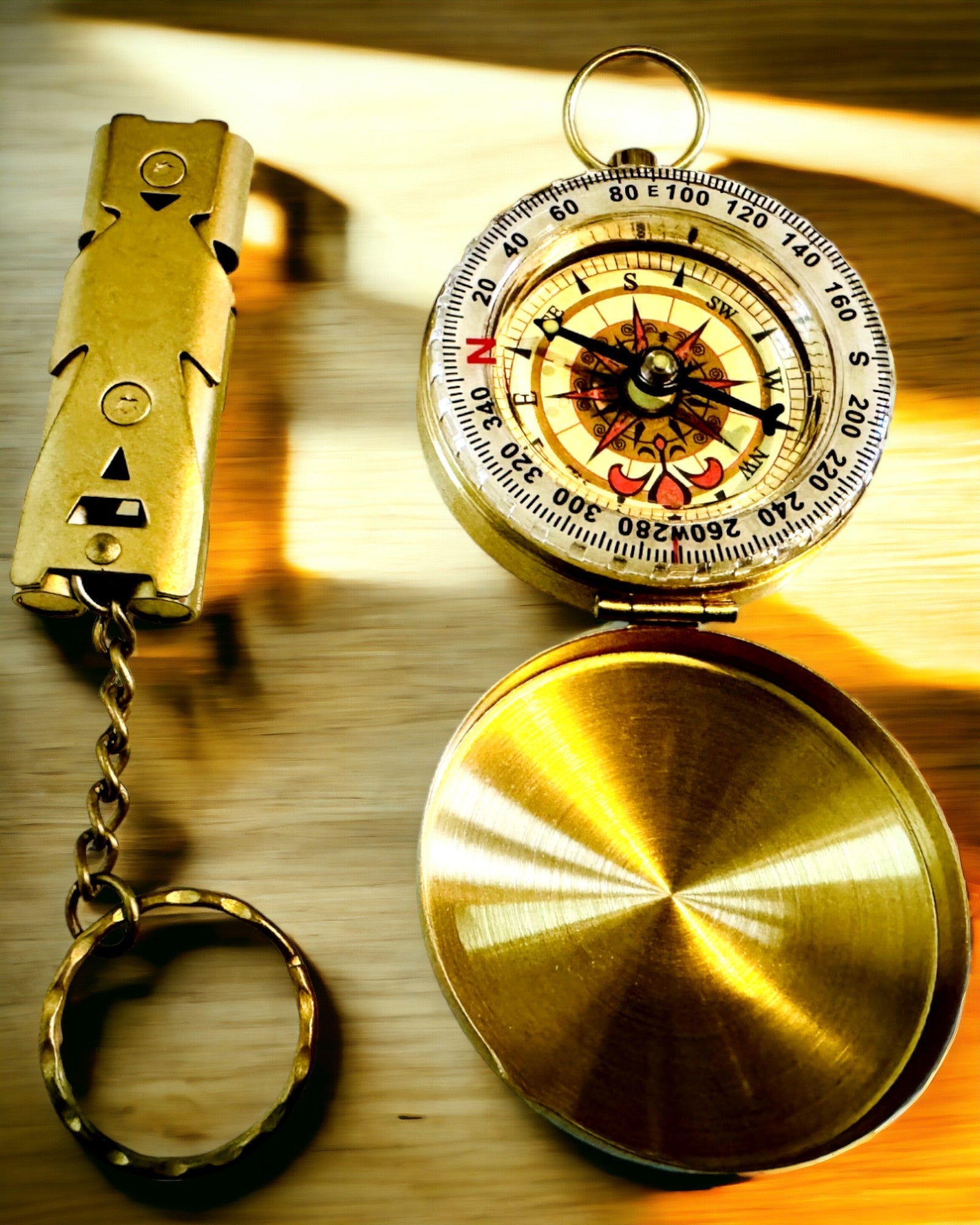 Set Elegant cu Busolă și Fluier de Semnalizare