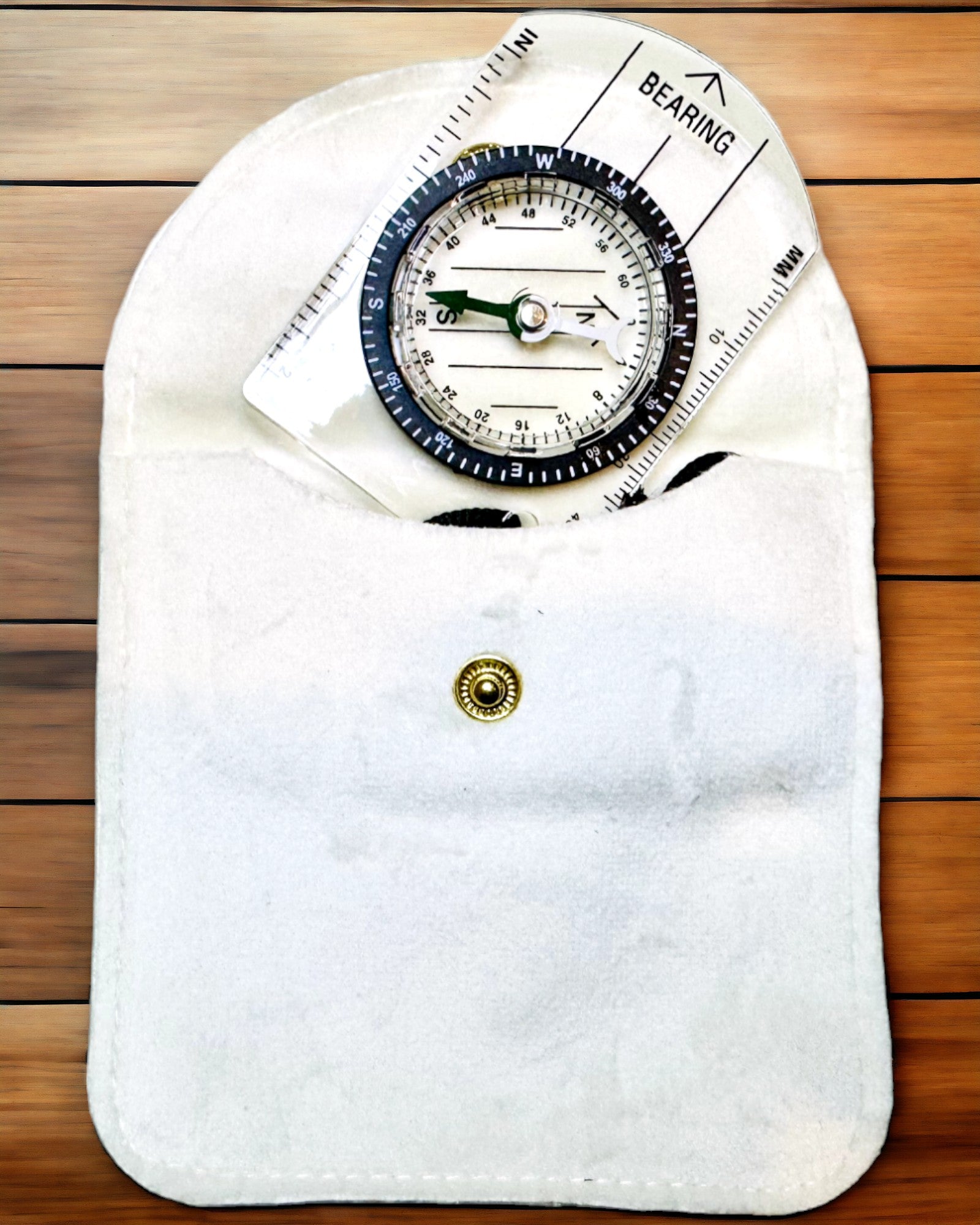 Busolă turistică „Przewodnik Awanturnika” - Transparentă, Mini Acrilică cu Sfoară de Agățat și Scară de Hartă, cu gravură