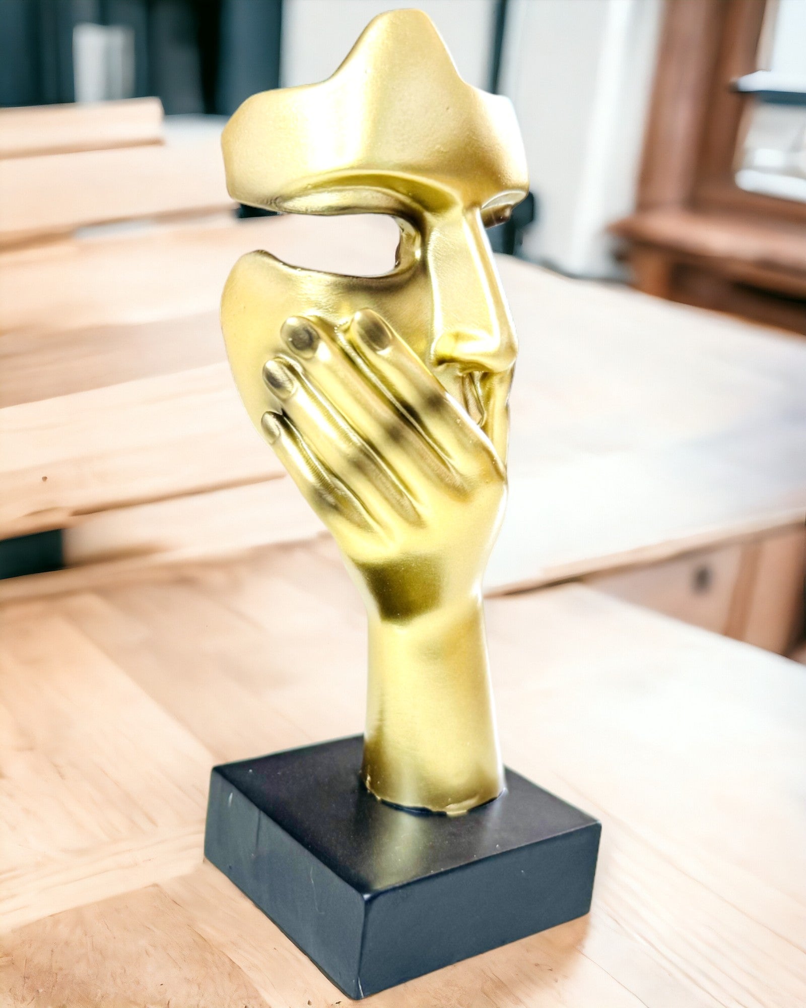 Apstraktna skulptura ruke "Dodir umjetnosti" - Uredska dekoracija u europskom stilu, personalizacija gravurom 2 komada