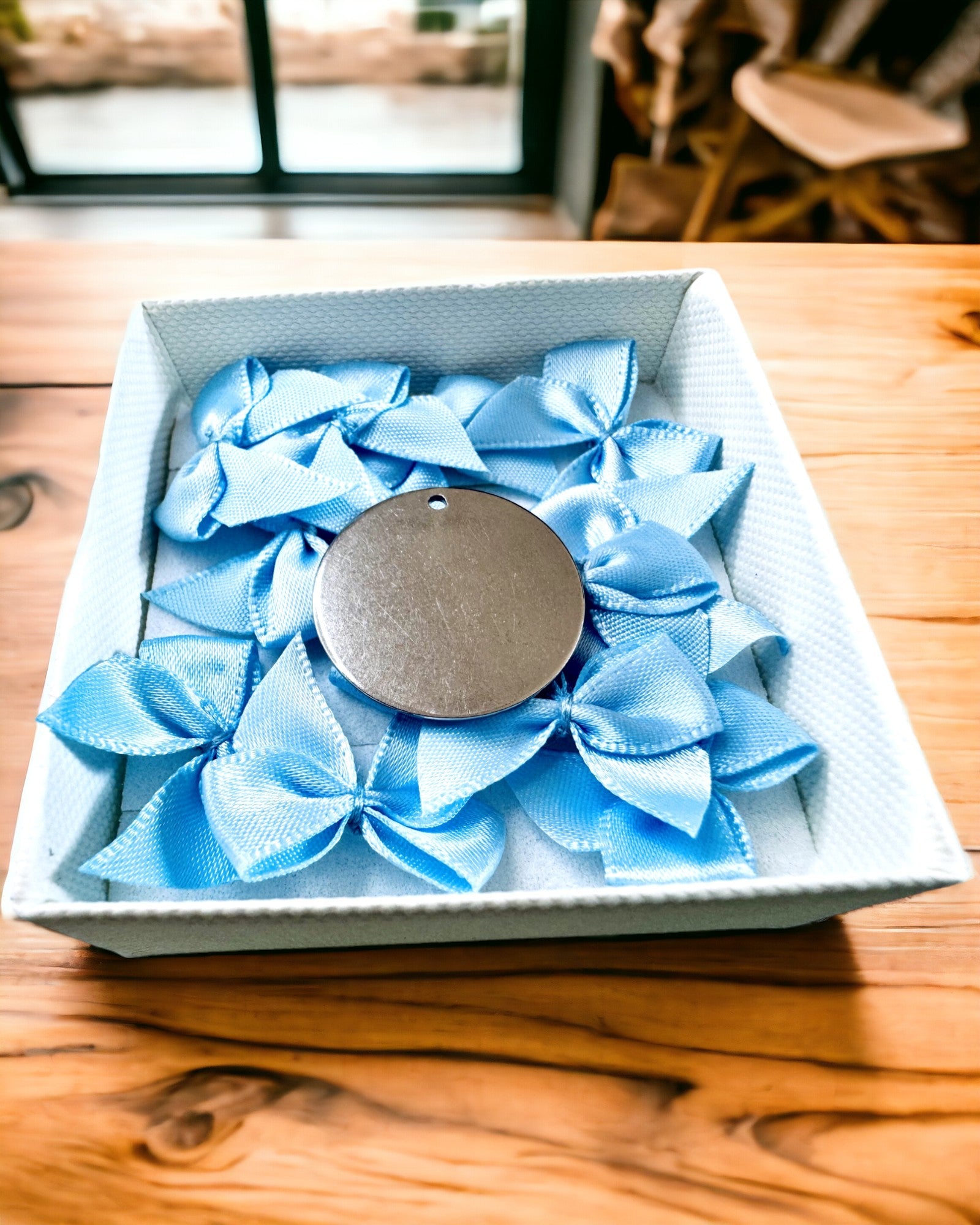 Colgante Redondo de Acero Inoxidable para regalo con posibilidad de Personalización, grabado