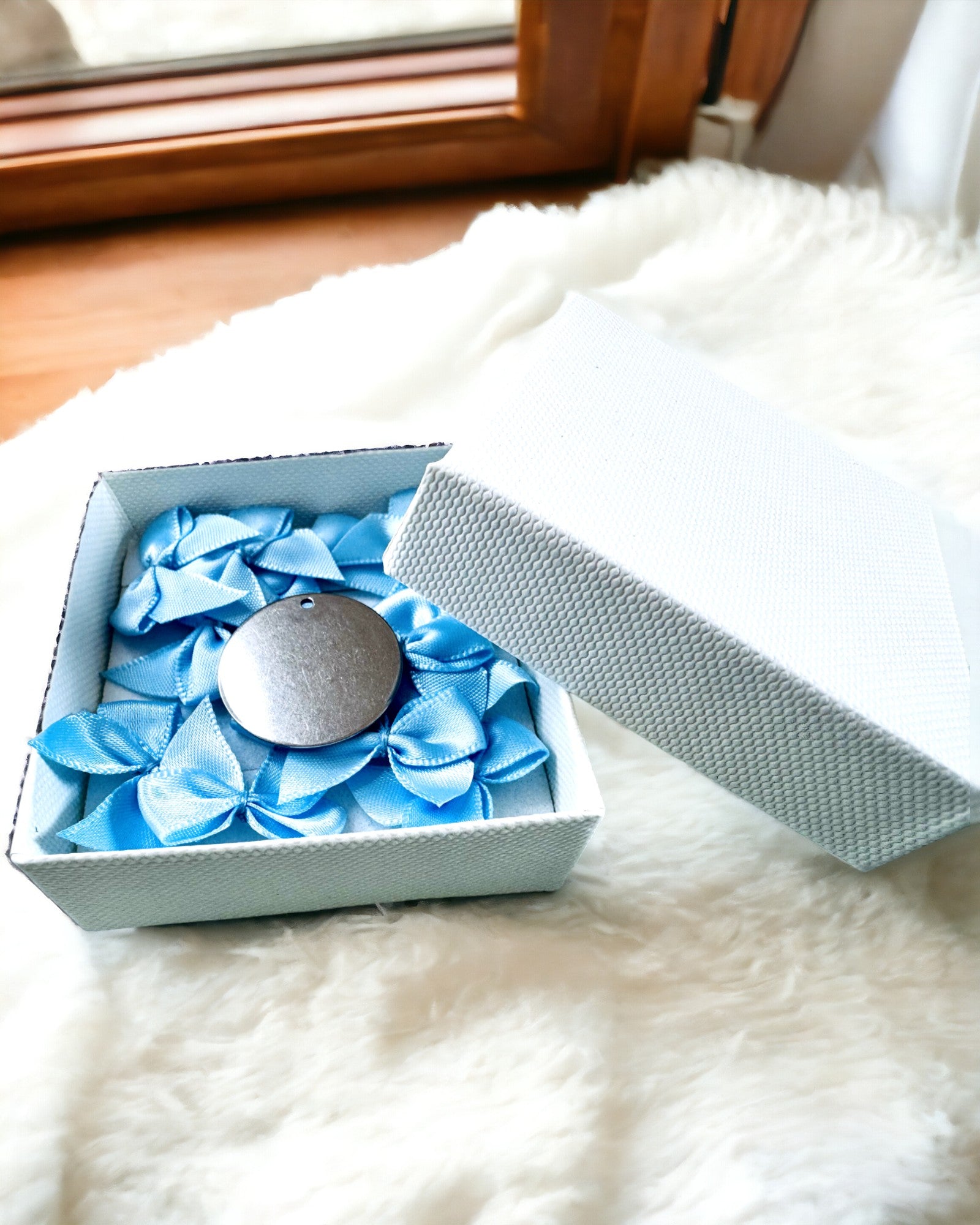 Круглий кулон з нержавіючої сталі на подарунок з можливістю персоналізації, гравіювання