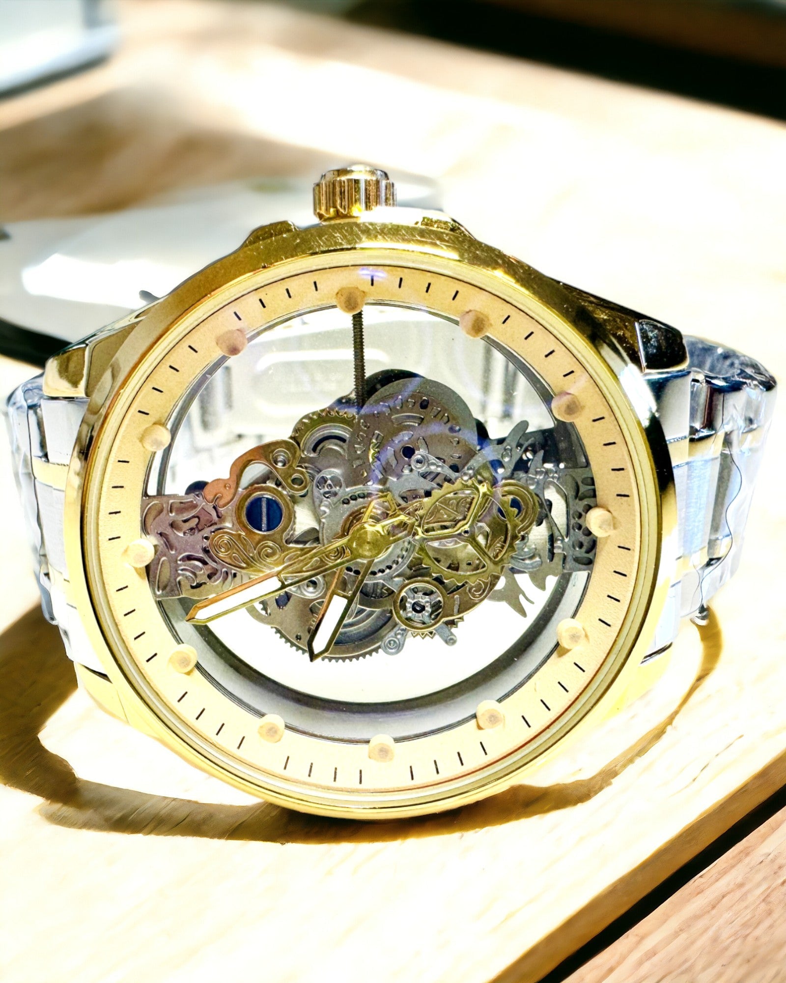 Pánské Křemenné Hodinky "Vision Sport" – Oboustranně Průhledné s Hliníkem