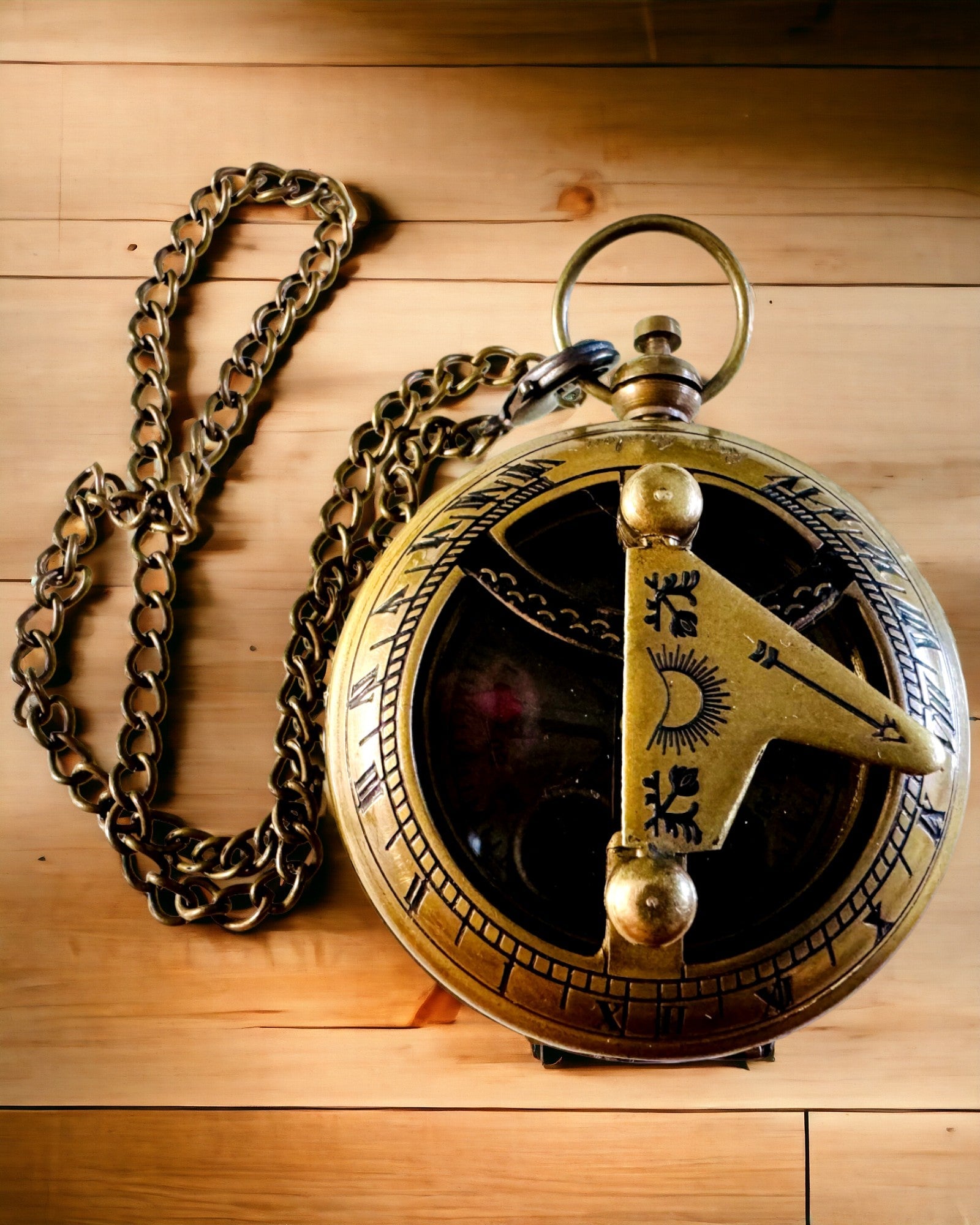 Traveler's Navigation Compass with Engraving, Personalization – Handicraft by Indian Artisans