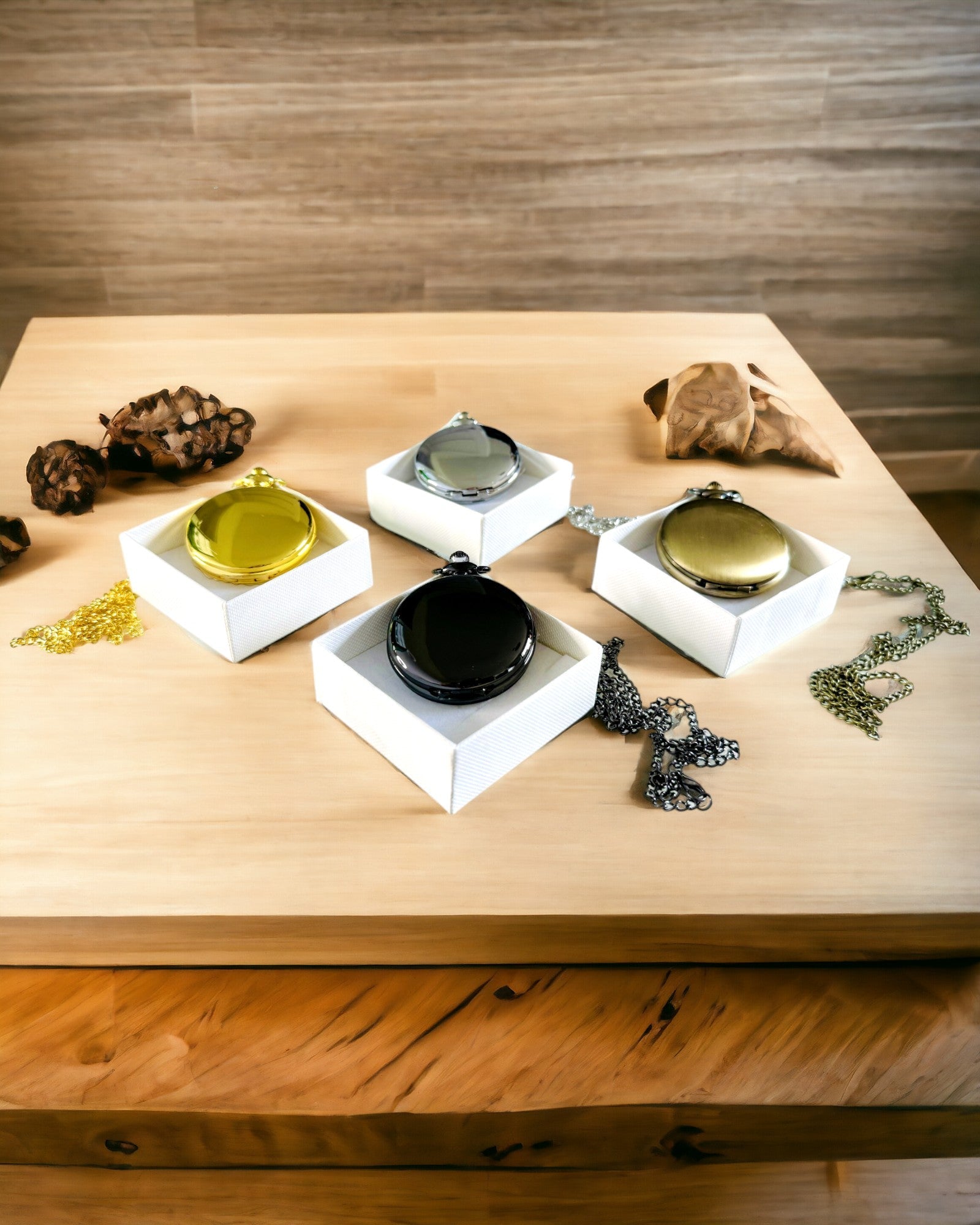 Золотий кишеньковий годинник у вінтажному стилі з можливістю гравіювання