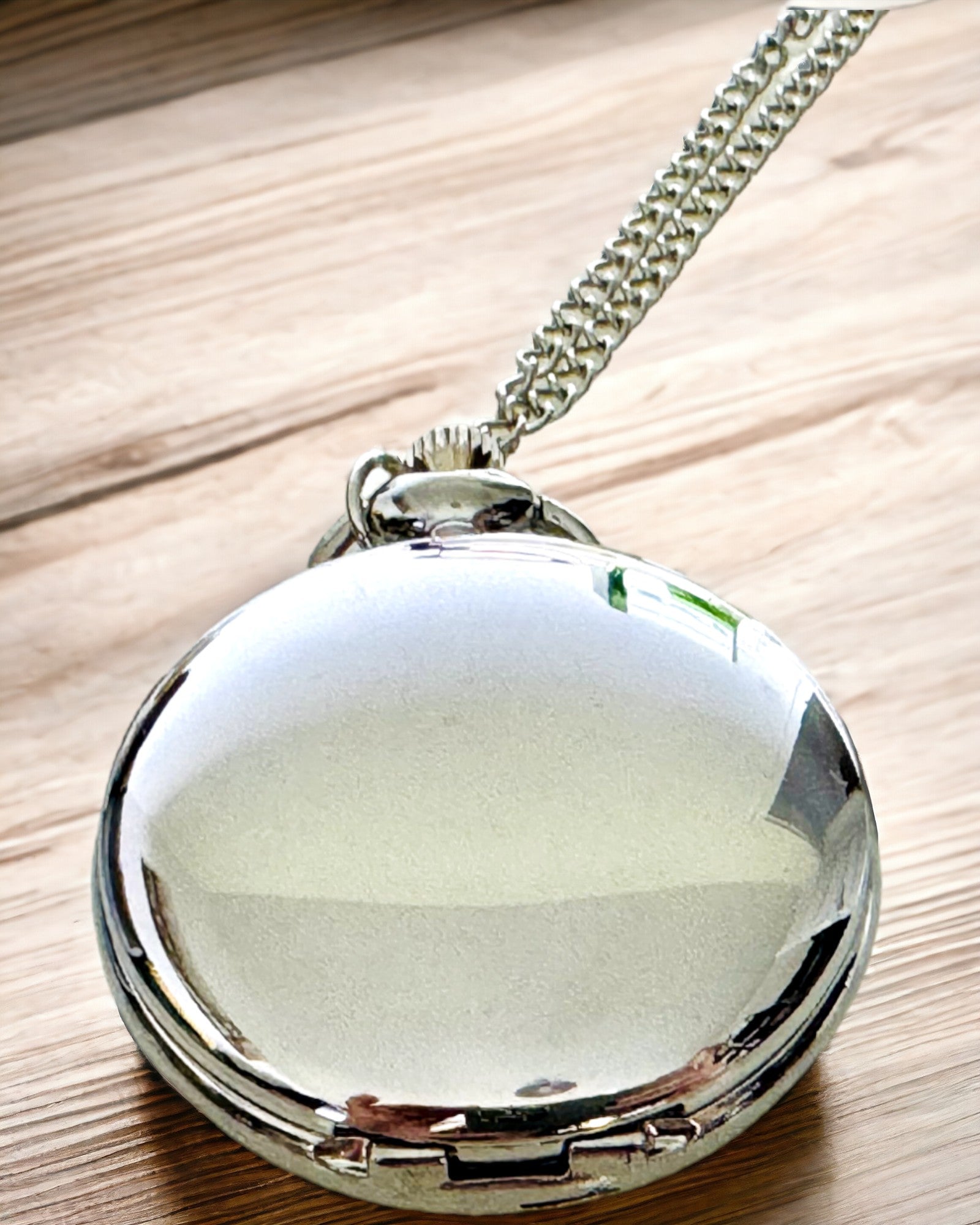 Класичний Срібний Кишеньковий Годинник з Опцією Гравіювання