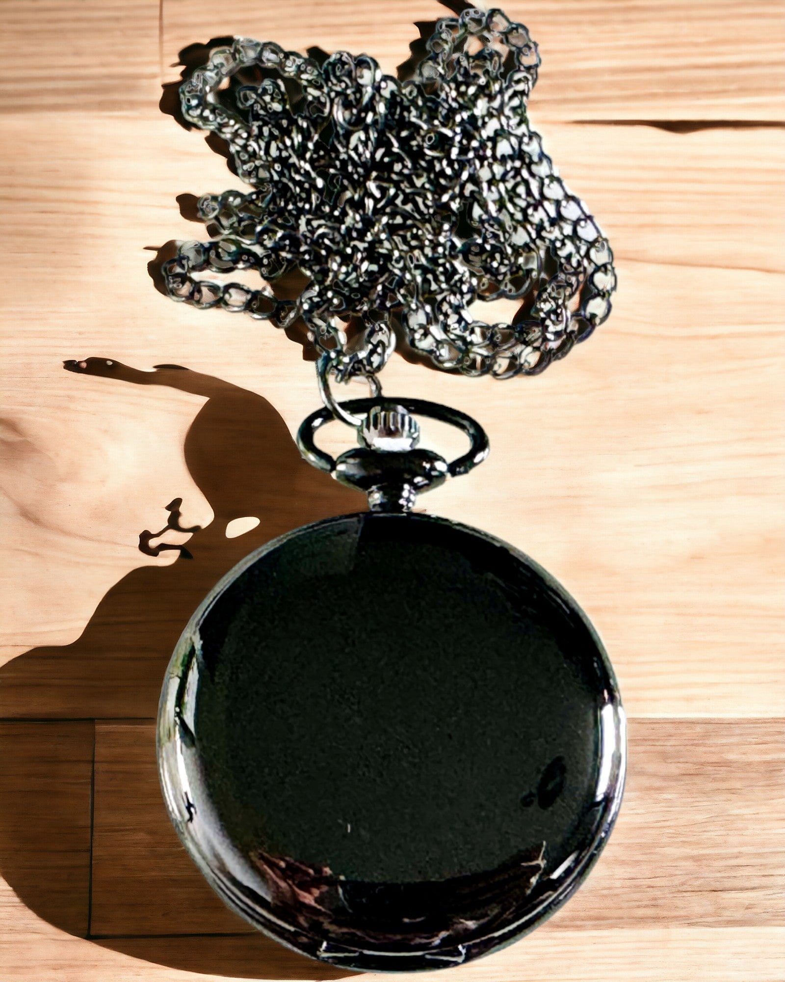 Чорний кишеньковий годинник "Класичний Елеганс" з можливістю гравіювання