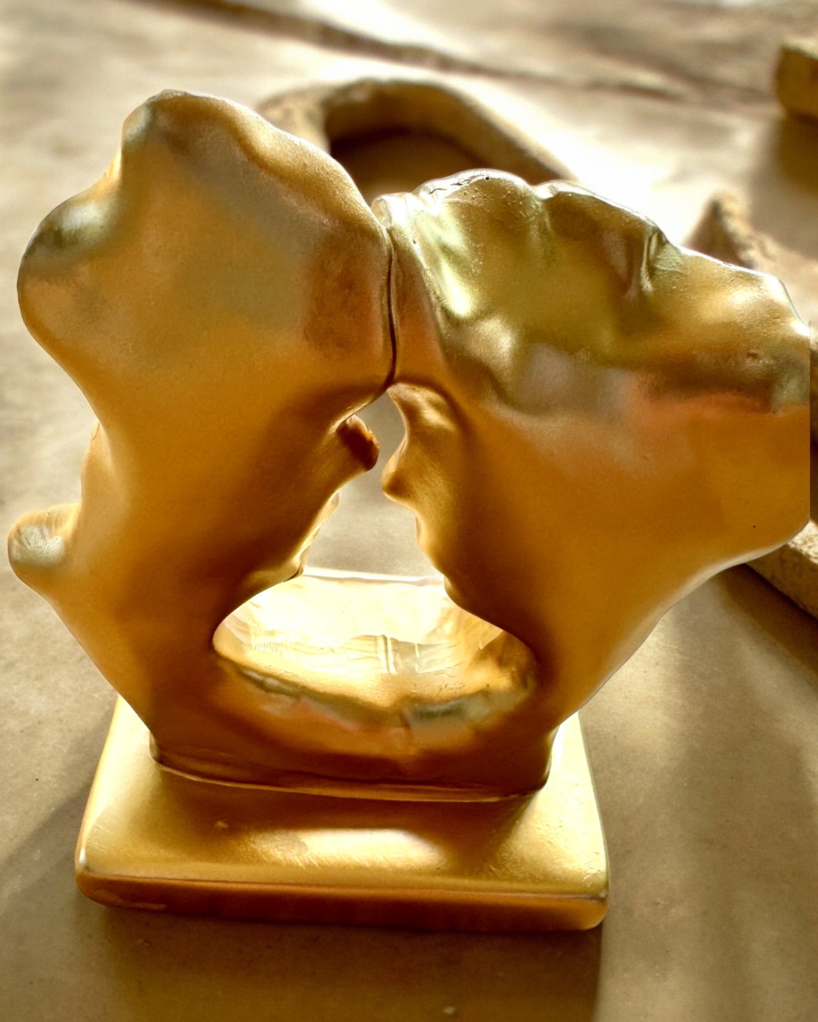 "Golden Connection" Figurine - 13.5 cm in height, Decorative with Engraving Option