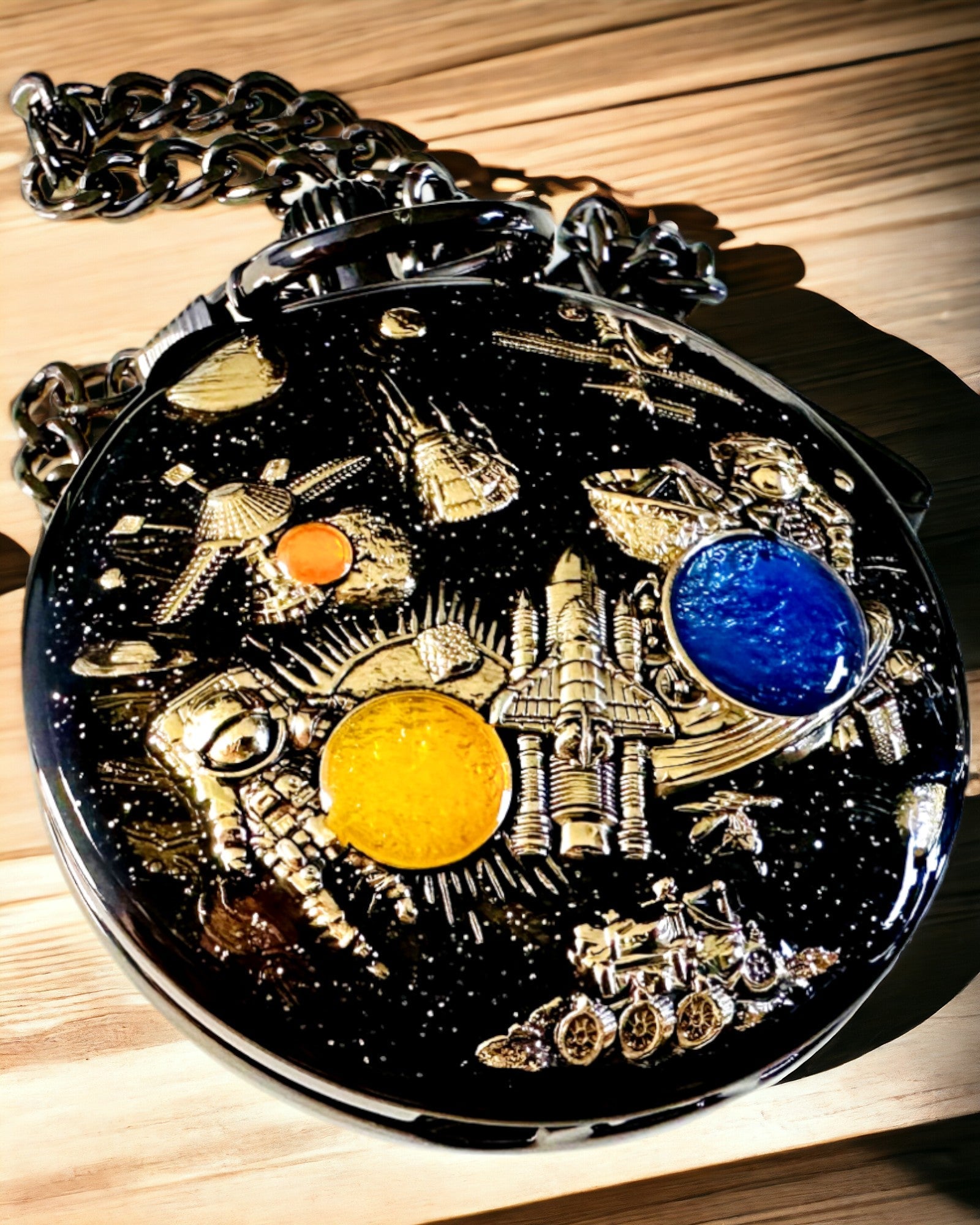 Kapesní hodinky "Astrum Temporis" - Stříbrný rámeček. Možnost personalizace gravírováním