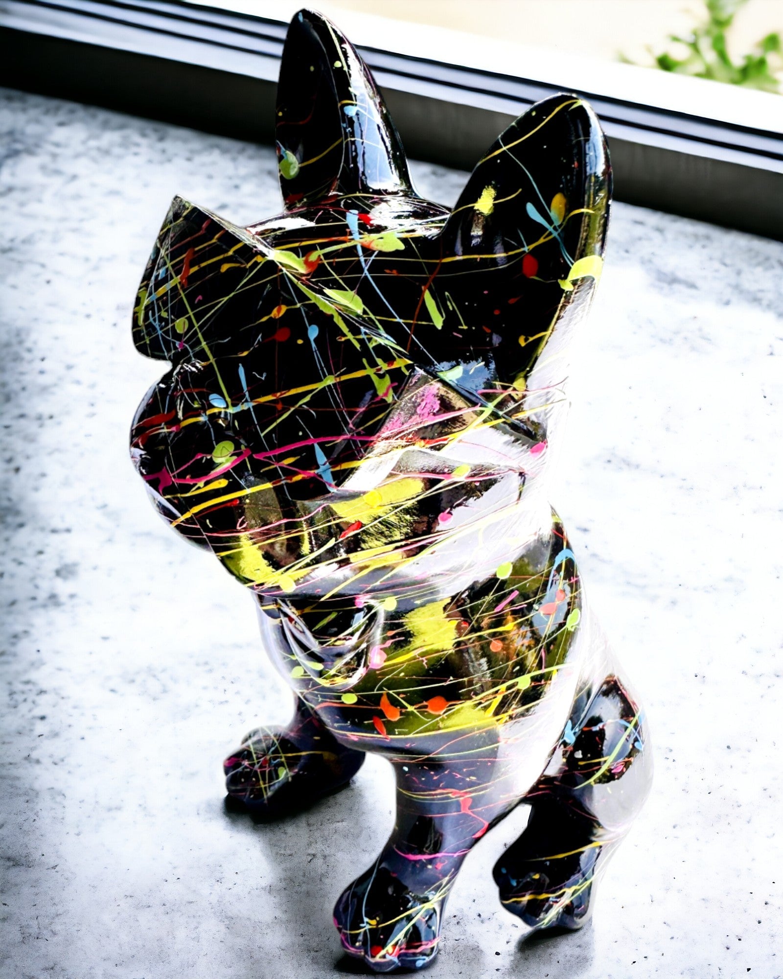 Кольоровий Песик Артистичний - Ручний Розпис Французький бульдог, персоналізація гравіюванням, ідеальний для подарунка