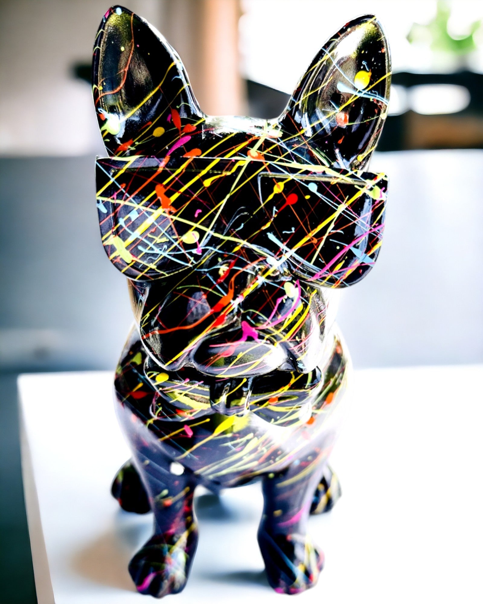 Кольоровий Песик Артистичний - Ручний Розпис Французький бульдог, персоналізація гравіюванням, ідеальний для подарунка
