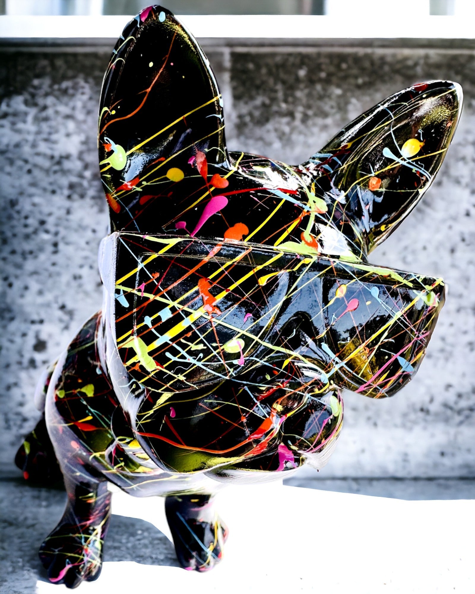 Кольоровий Песик Артистичний - Ручний Розпис Французький бульдог, персоналізація гравіюванням, ідеальний для подарунка