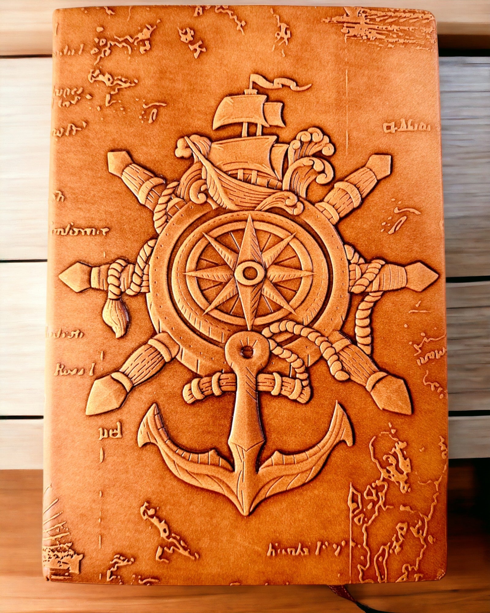 Sailing-themed "Nautica" notebooks with engraving personalization option, as a gift