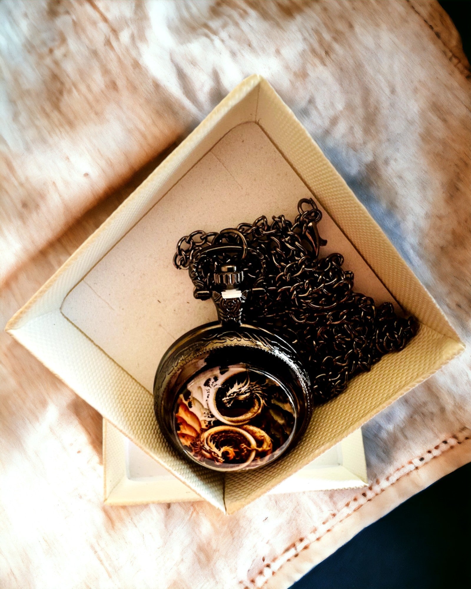 "Dragon Aura" Pocket Watch with Personalization Option
