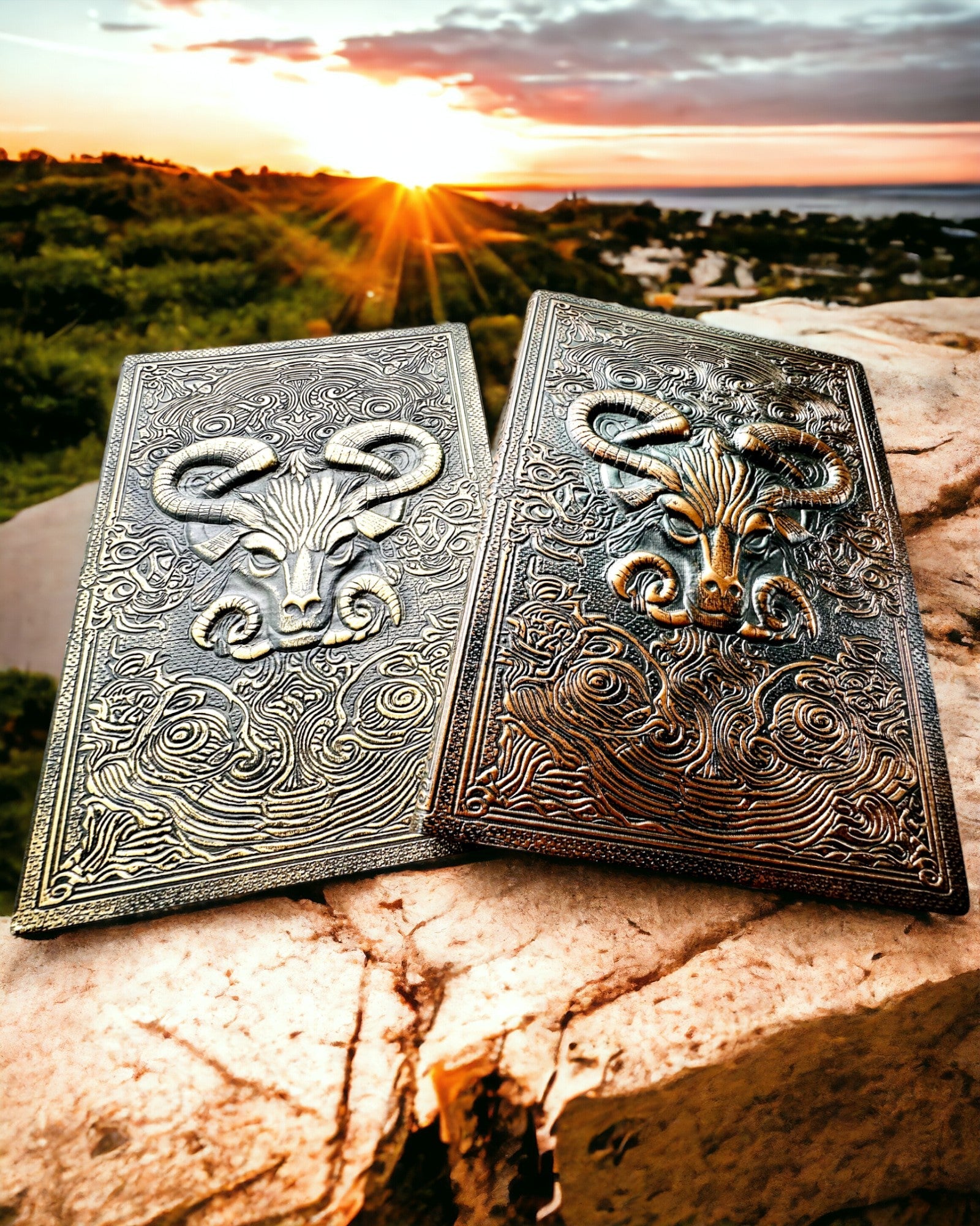 Magic Notebook, "Divine Bull" notepad - Elegant and Unique Stationery, personalized with engraving