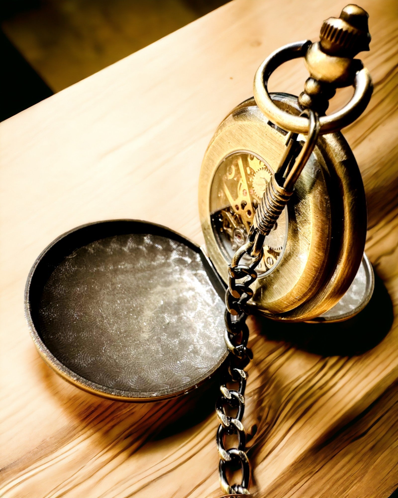 Klasični džepni sat "Vintage Elegance", zlatne boje, mogućnost personalizacije gravurom