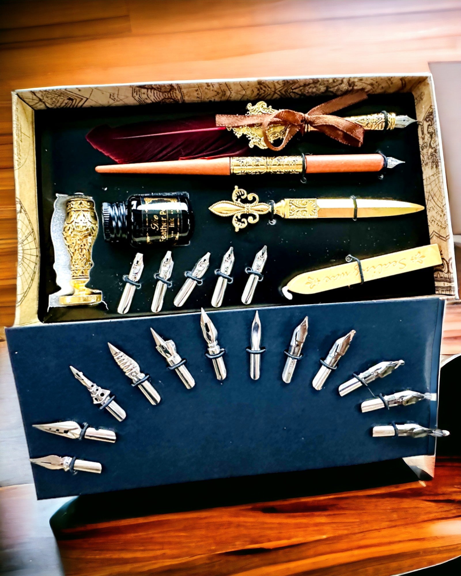 Ексклюзивний Калліграфічний Набір, вічне перо для занурення та набір чорнил, персоналізація гравіюванням