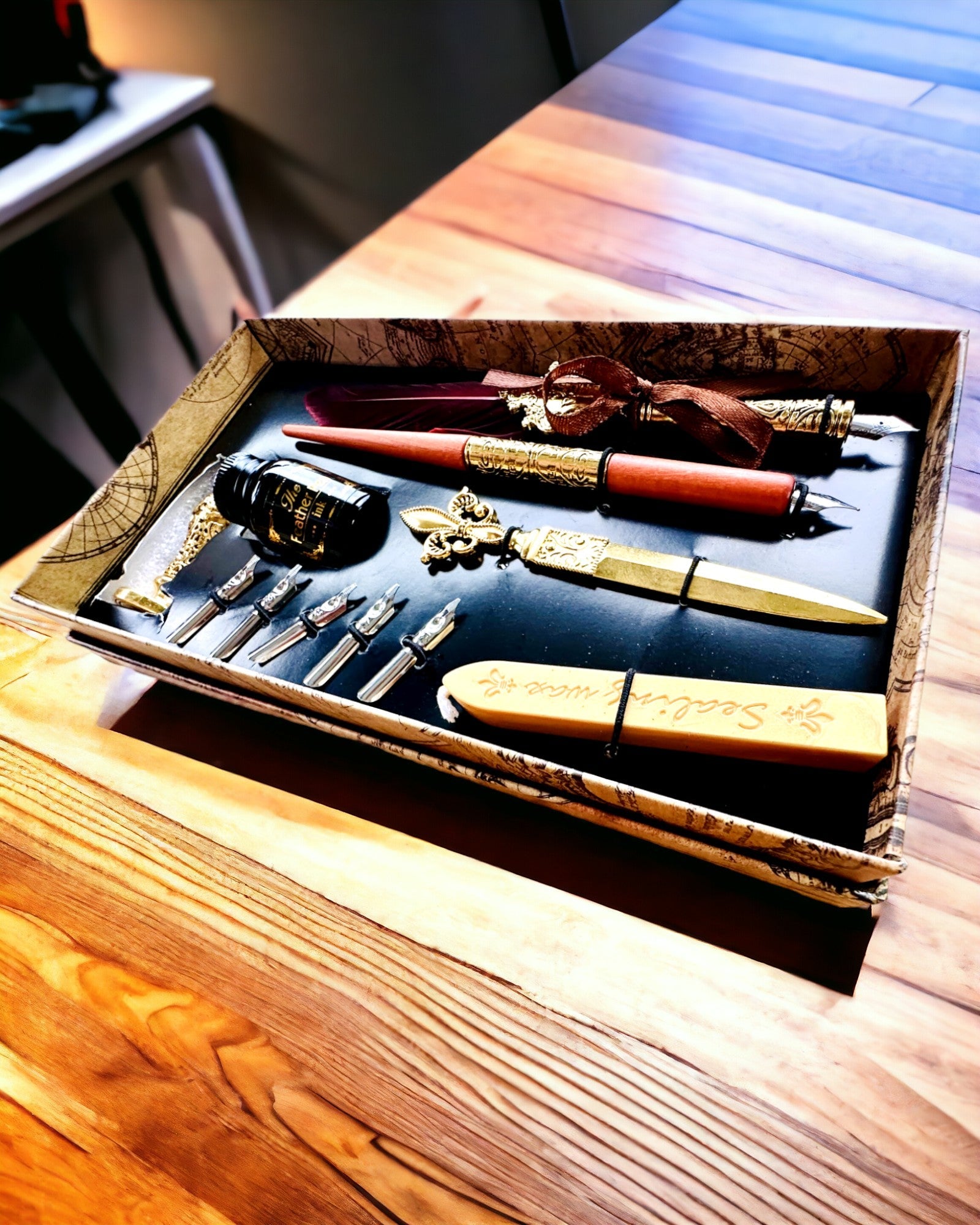 Ексклюзивний Калліграфічний Набір, вічне перо для занурення та набір чорнил, персоналізація гравіюванням