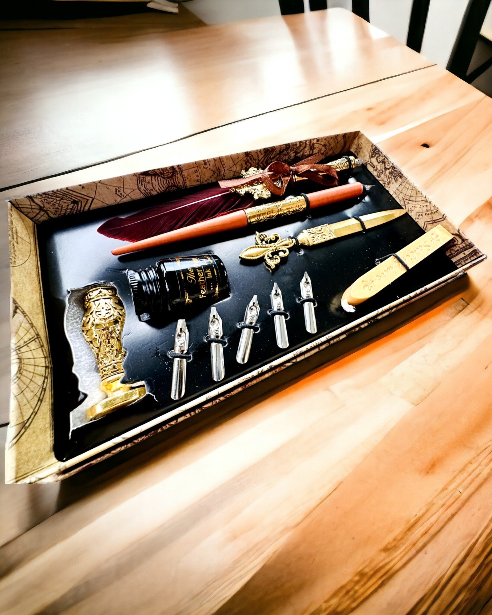 Ексклюзивний Калліграфічний Набір, вічне перо для занурення та набір чорнил, персоналізація гравіюванням