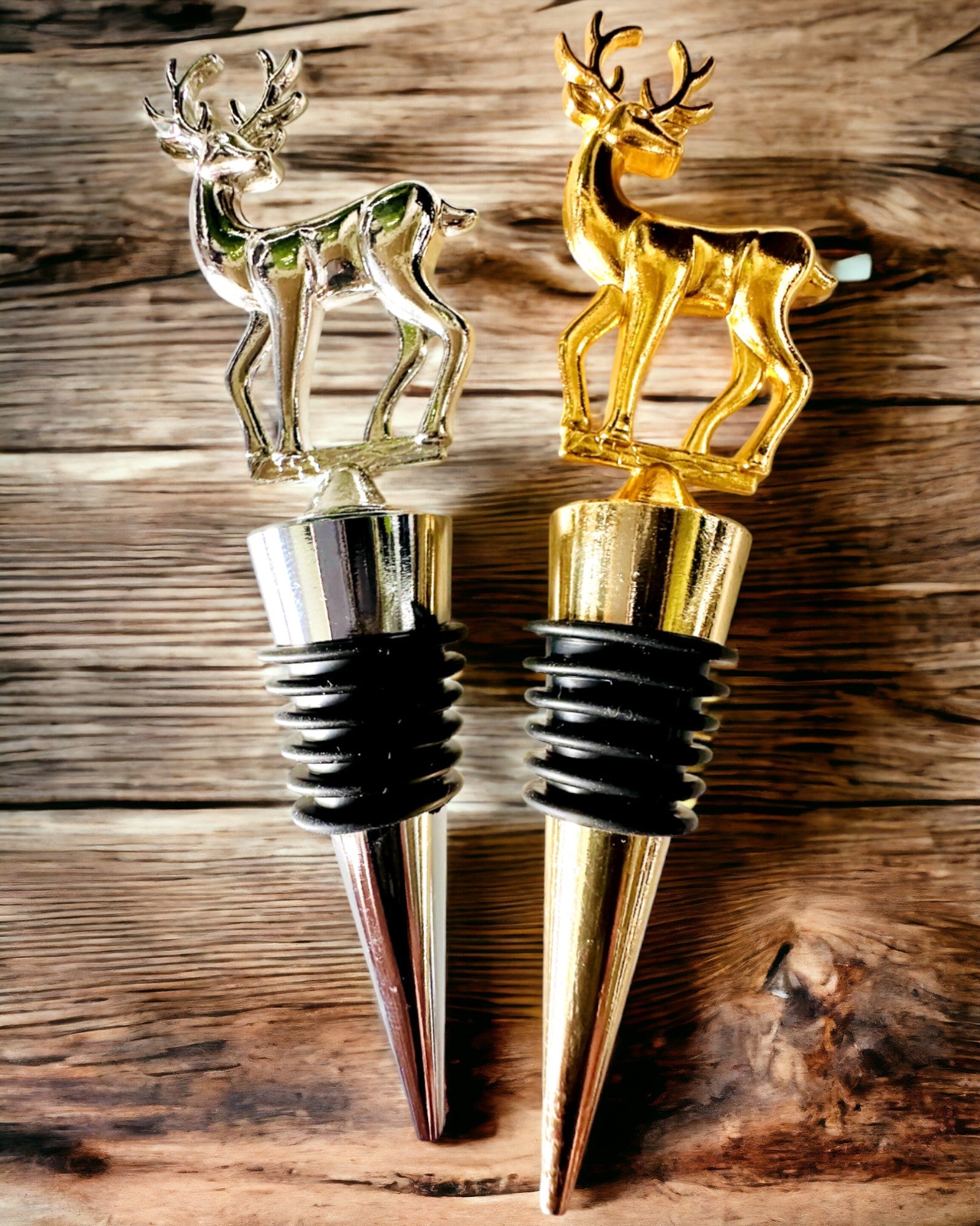 Ексклюзивний металевий корок для вина з оленем - елегантний і функціональний, можливість персоналізації гравіюванням