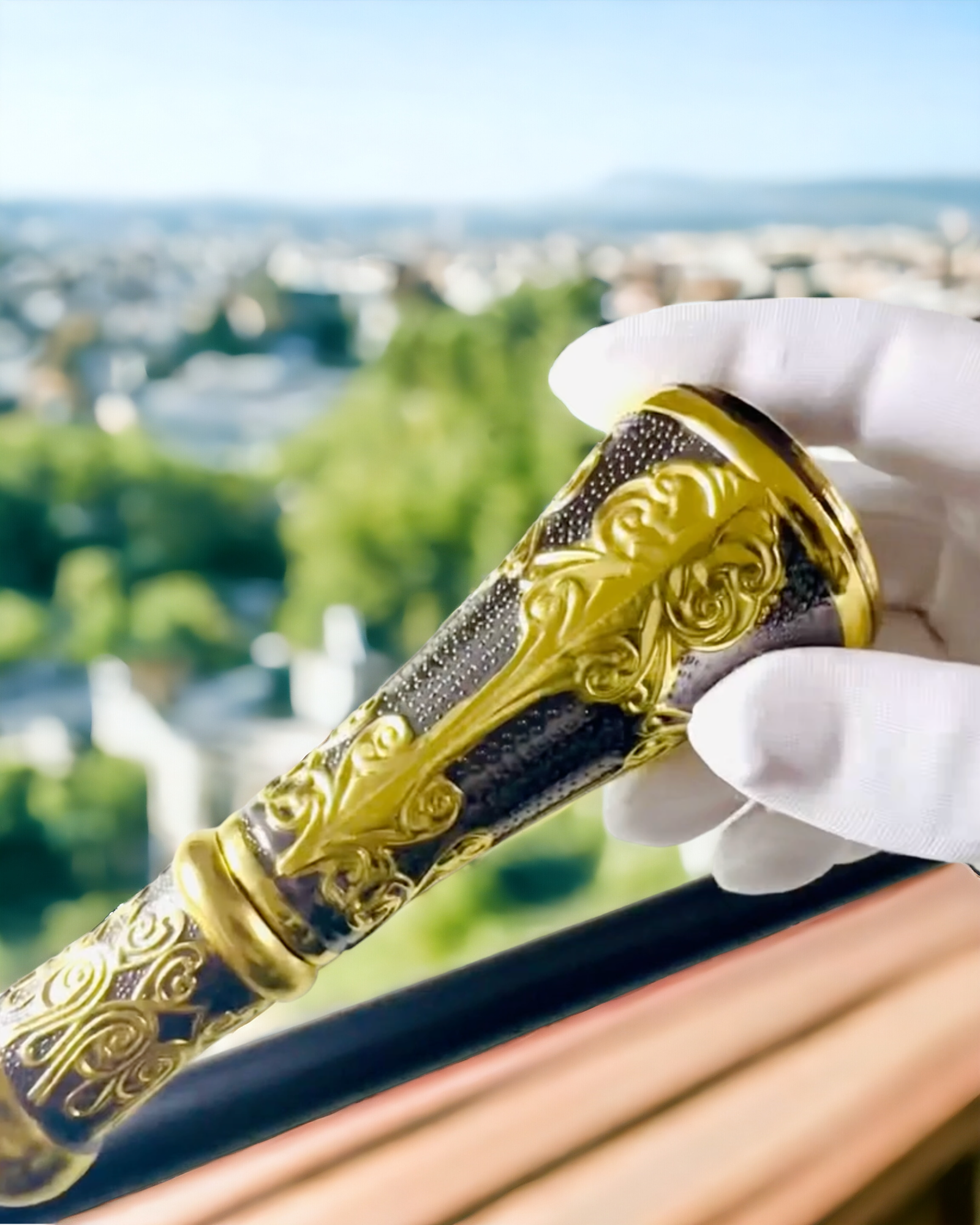 Розкішна Тростина із Золотою Ручкою у Формі Квітки – Елегантна та Модна, 93 см