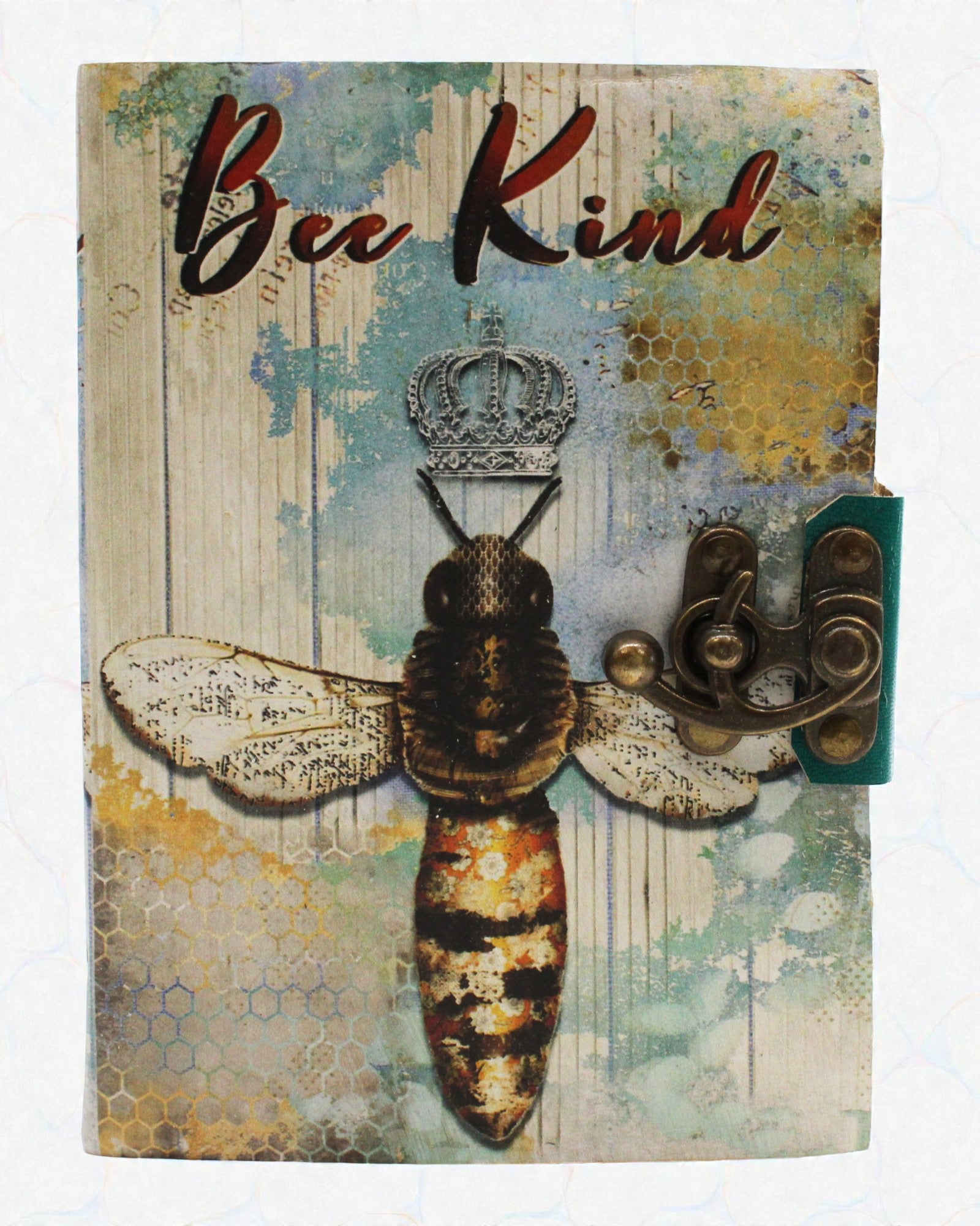 Odinis „Bee Kind“ plėšytais kraštais užrašų sąsiuvinis (17,8x12,7 cm)