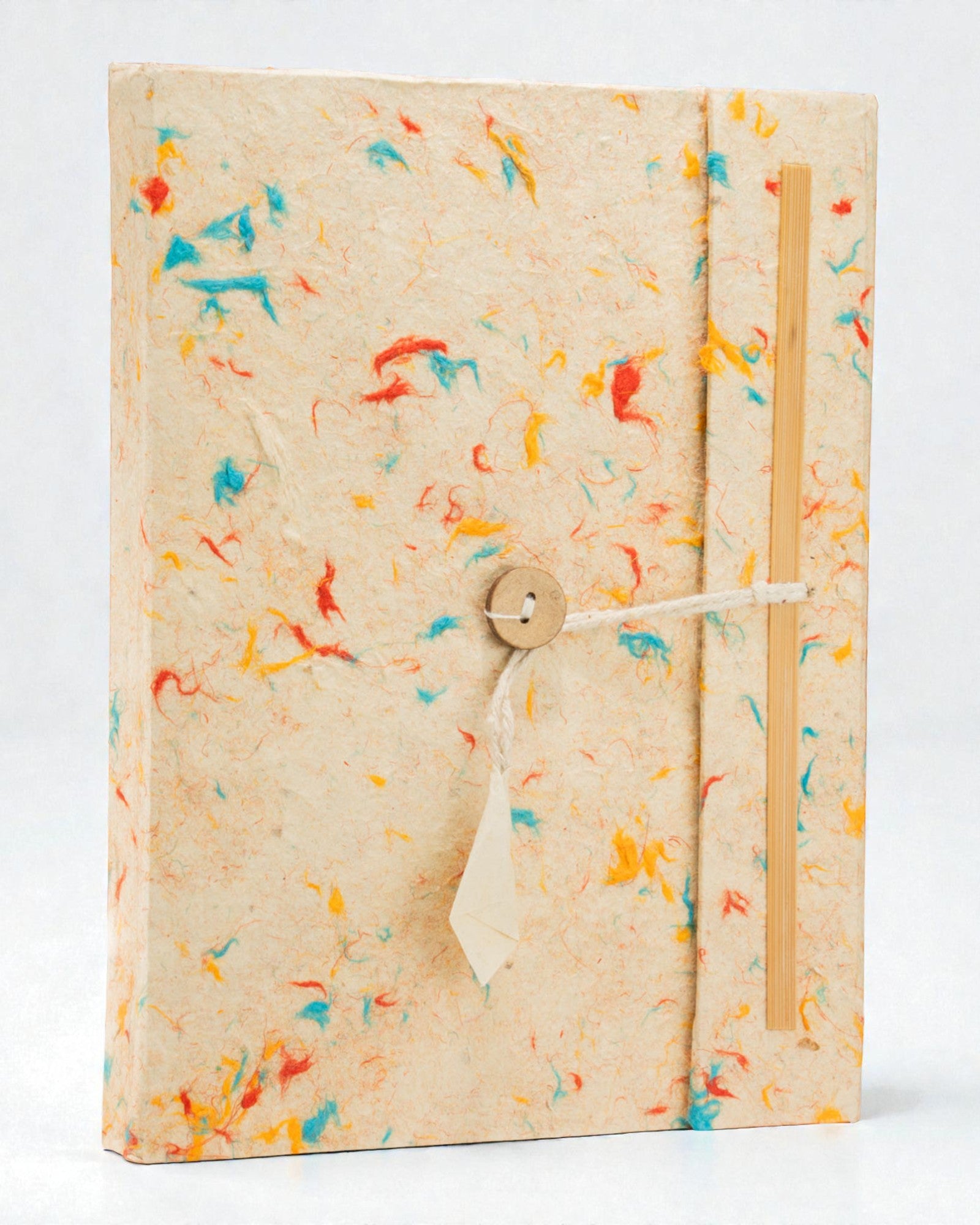 Didelė Lokta įvairiaspalvė medvilninė užrašinė (21x15cm) – 45 lapų – su skirtuku